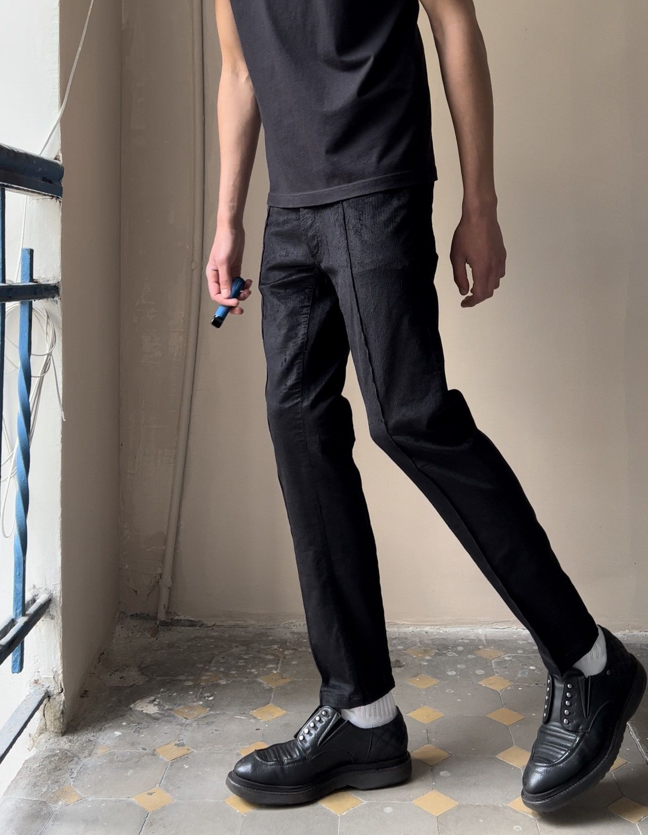 VELVET SLIM PANTS