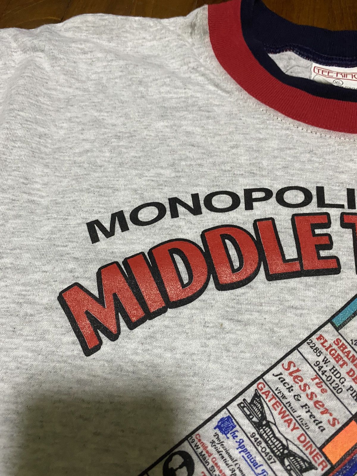 Vintage Vintage ‘99 Veterans Association Monopoly Game Double Tee Size US XL / EU 56 / 4 - 14 Thumbnail