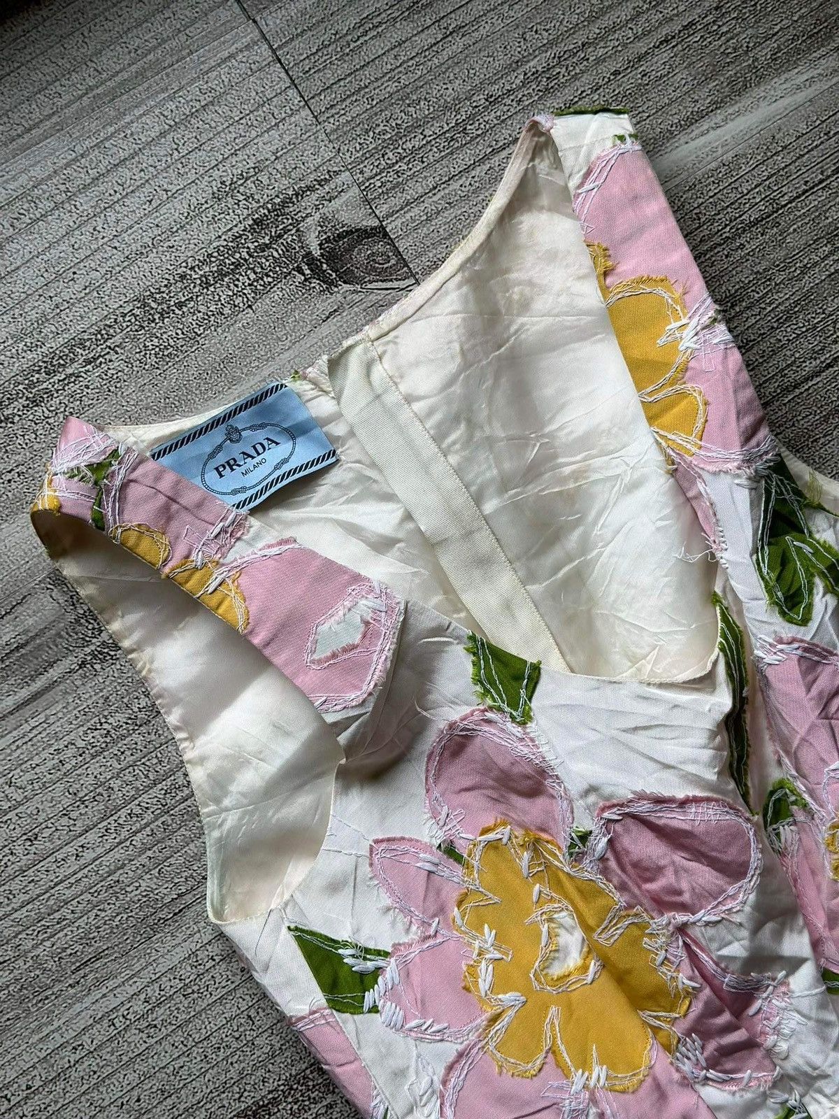 Prada SS16 Runway PRADA Appliquéd silk-faille dress Size XS / US 0-2 / IT 36-38 - 5 Thumbnail