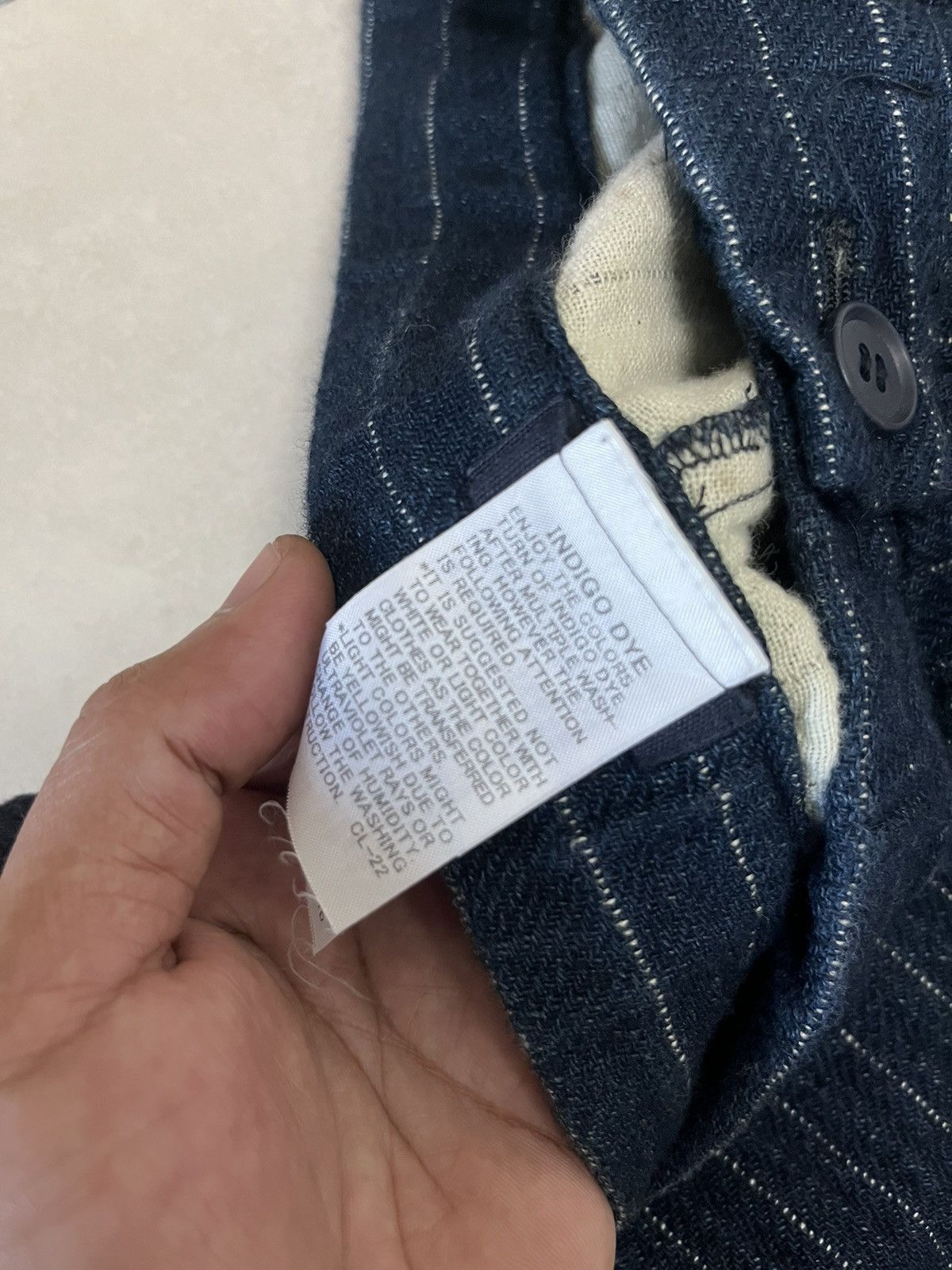 Issey Miyake Plantation Indigo Dye Striped Pants Size US 34 / EU 50 - 10 Thumbnail