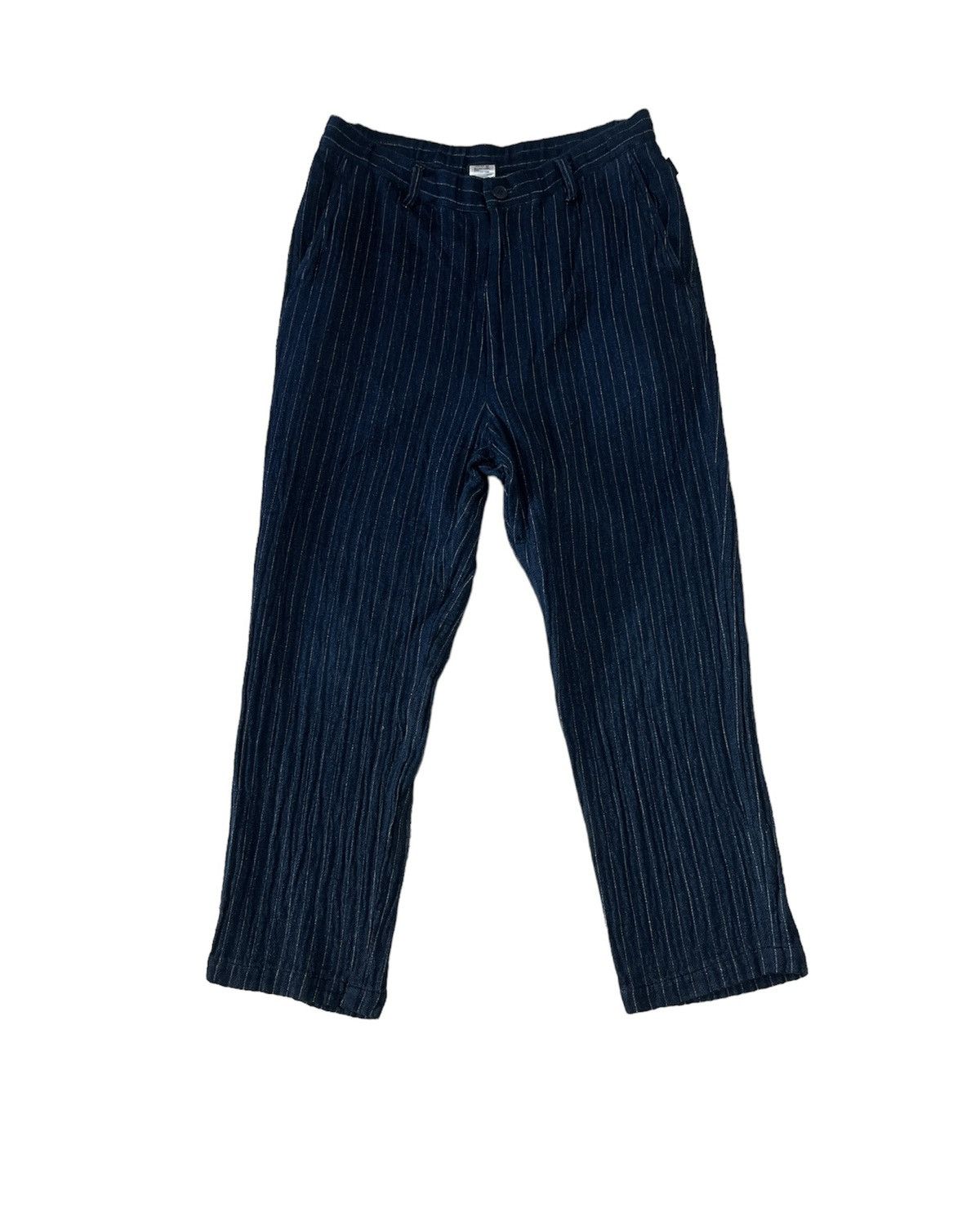 Issey Miyake Plantation Indigo Dye Striped Pants Size US 34 / EU 50 - 1 Thumbnail