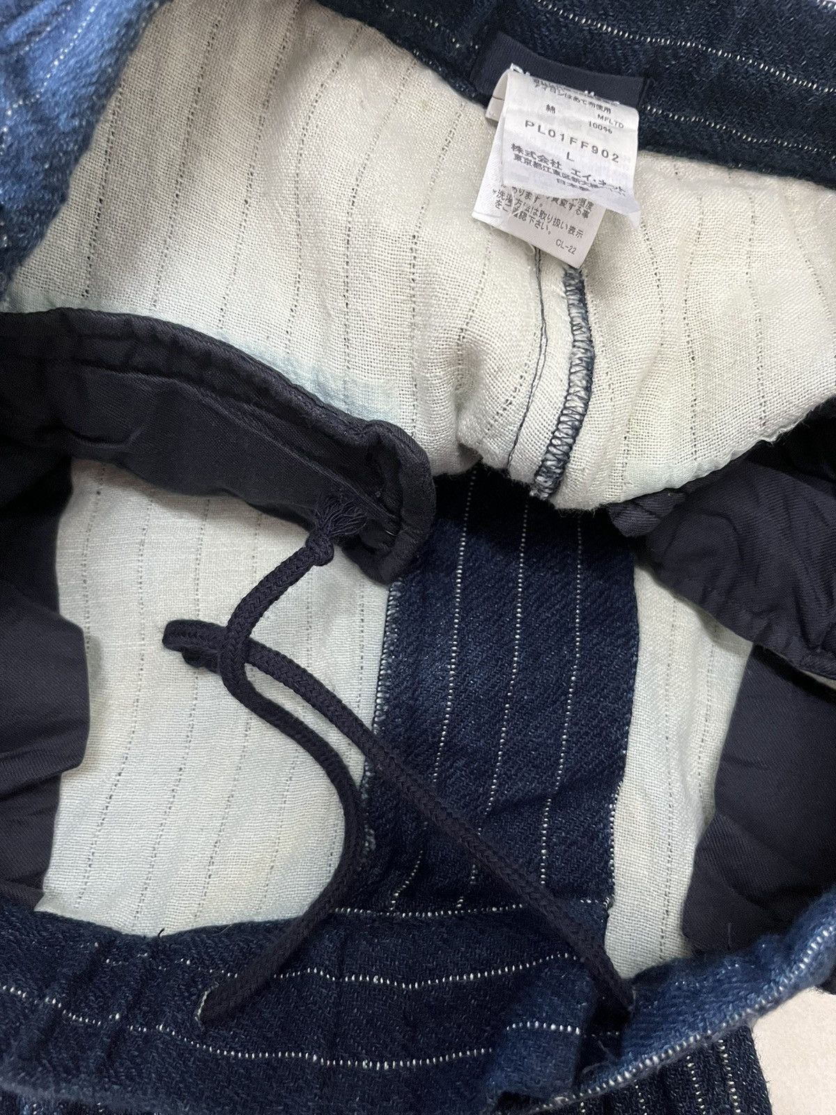Issey Miyake Plantation Indigo Dye Striped Pants Size US 34 / EU 50 - 7 Thumbnail