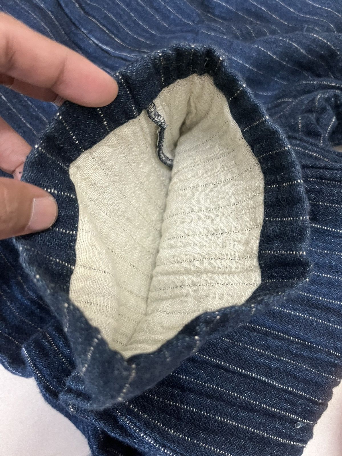 Issey Miyake Plantation Indigo Dye Striped Pants Size US 34 / EU 50 - 8 Thumbnail