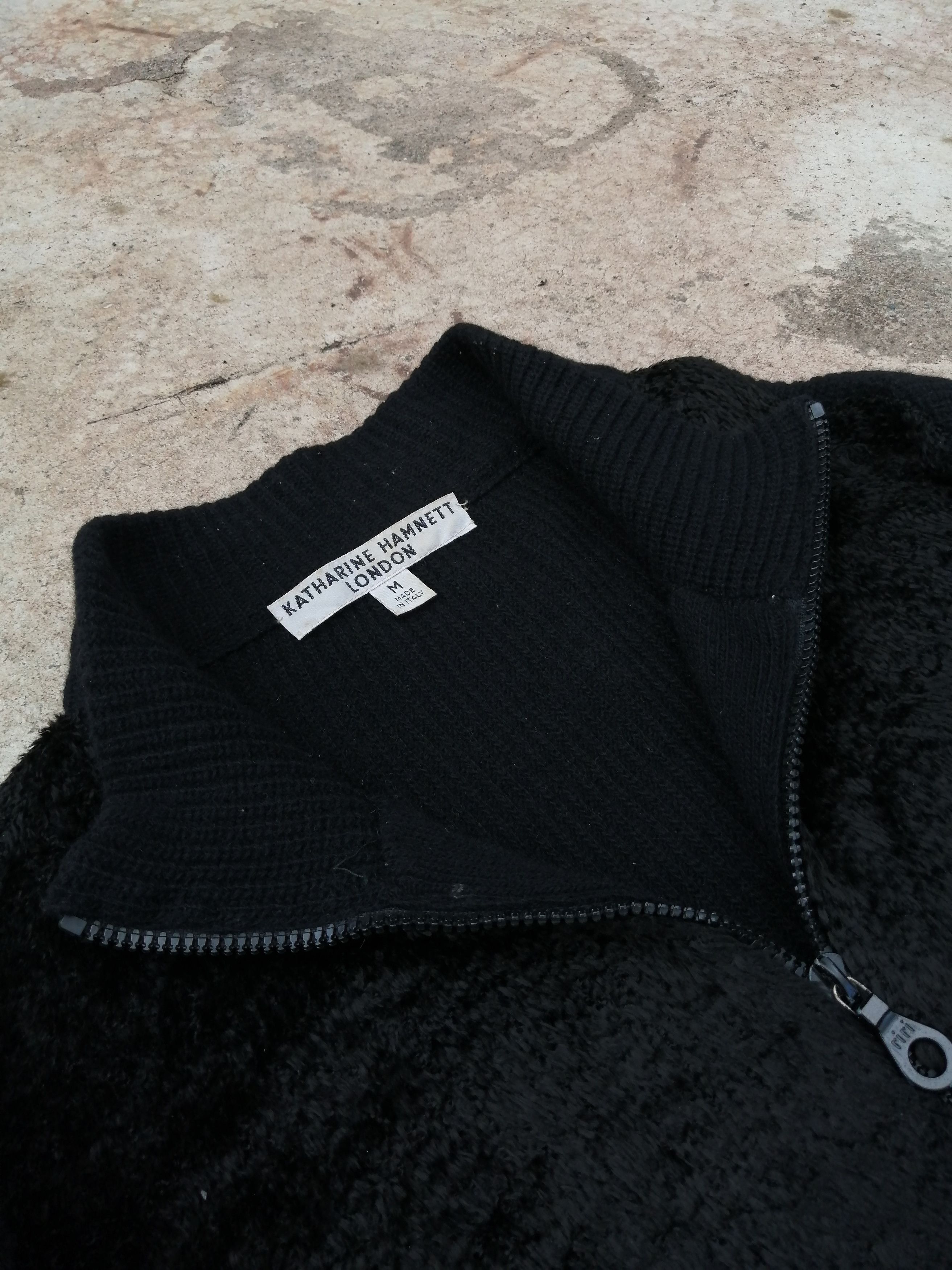 Katharine Hamnett London 1980's Wool Fur Knitted Sweater Size US M / EU 48-50 / 2 - 2 Thumbnail