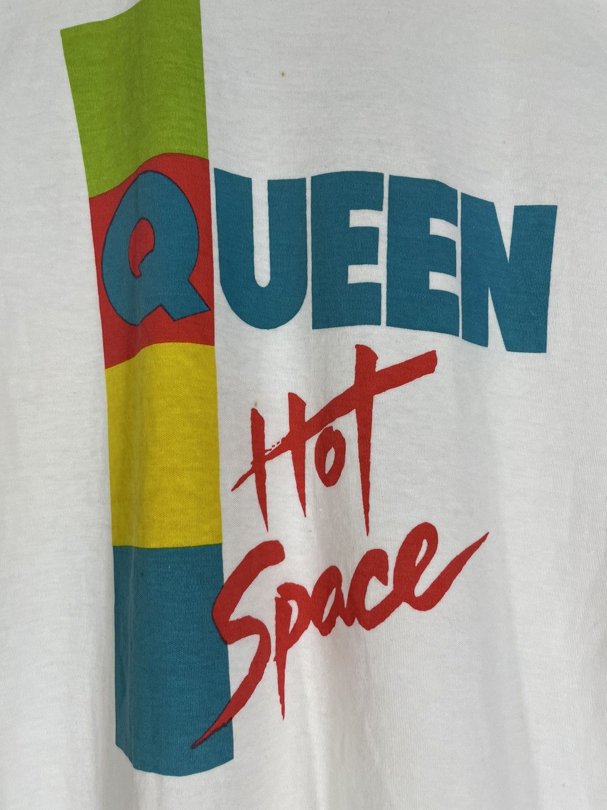 Band Tees × Vintage Vintage 80s Queen hot space 10th anniversary rock band tee Size US XS / EU 42 / 0 - 4 Thumbnail
