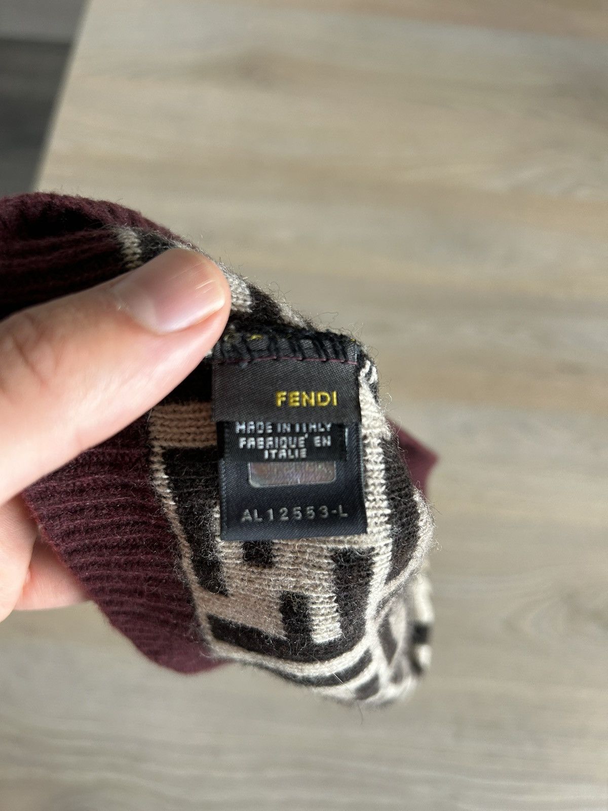 Fendi FF Zucca Monogram Wool/Cashmere Blend Beanie Size ONE SIZE - 3 Thumbnail
