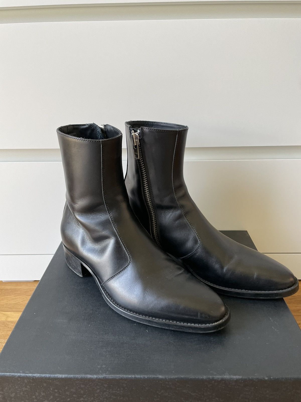 image of From The First Luca Side Zip Boots in Black, Men's (Size 10)