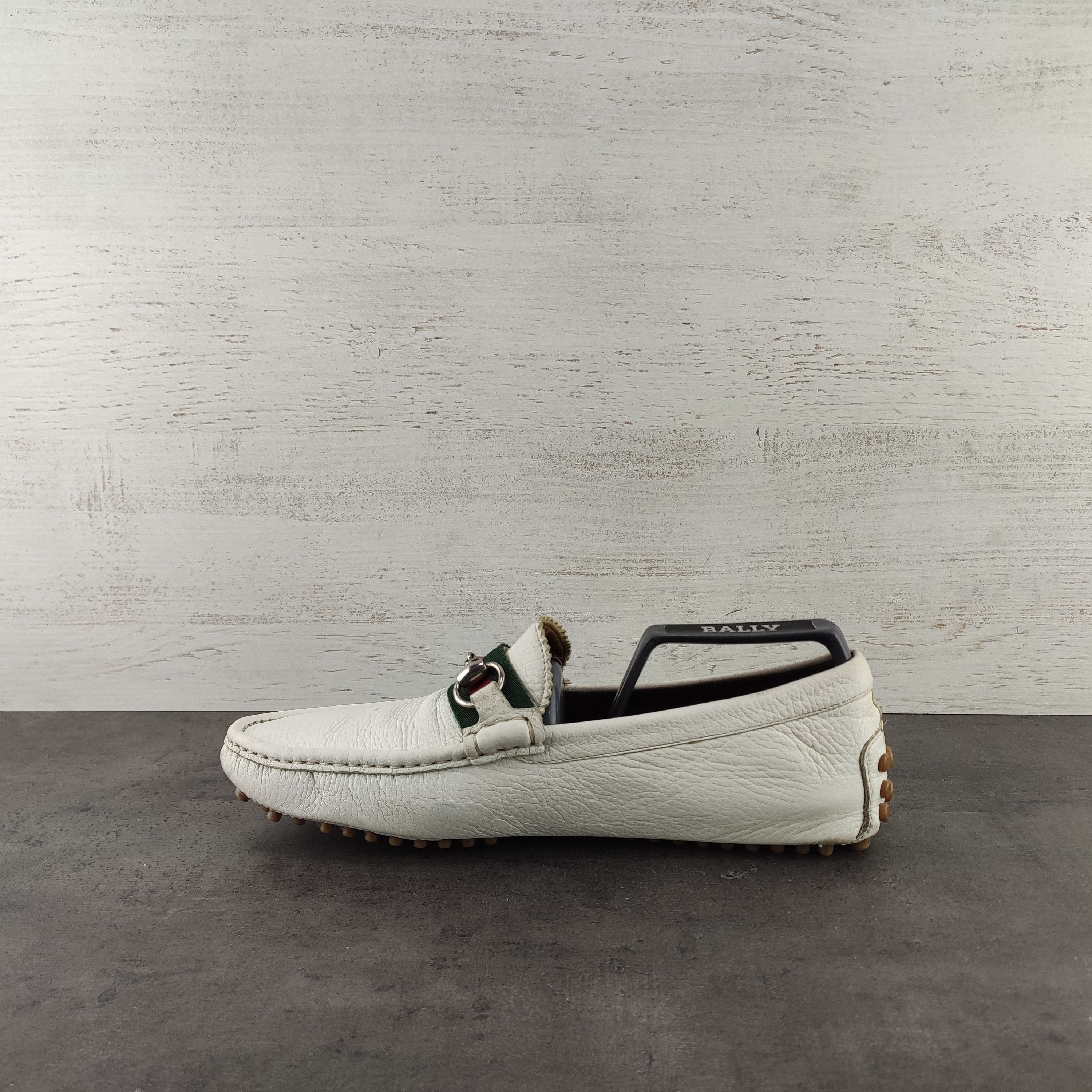 Gucci Men's Gucci Damo White Horsebit Leather Loafers Size UK 7.5 Size US 8.5 / EU 41-42 - 1 Thumbnail