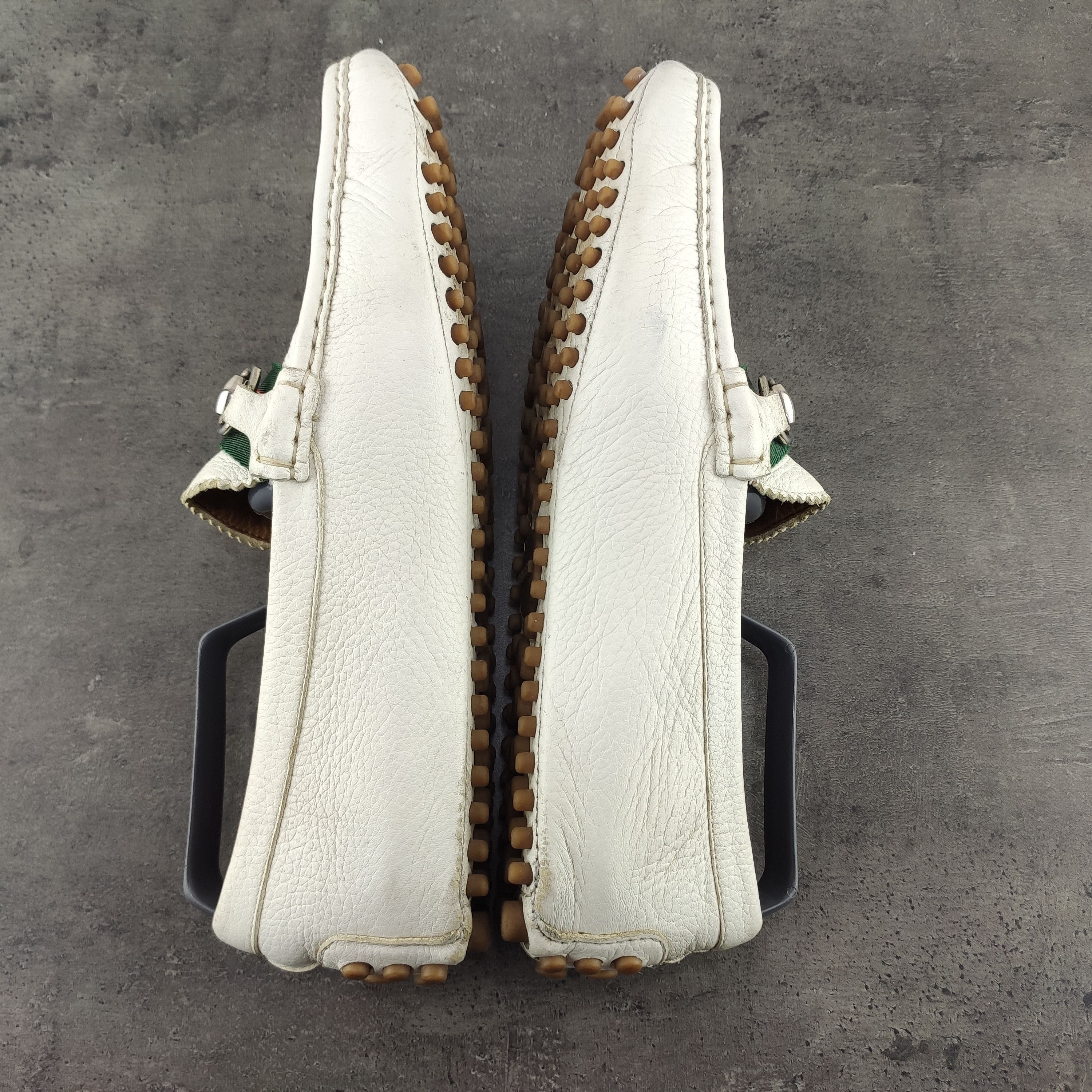 Gucci Men's Gucci Damo White Horsebit Leather Loafers Size UK 7.5 Size US 8.5 / EU 41-42 - 6 Thumbnail