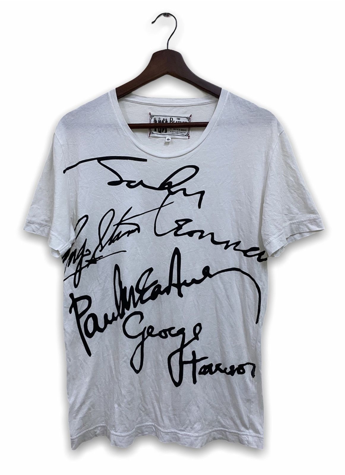 Band Tees × Vintage The Beatles Signatures Tee Under Licensed Apple Corps Ltd Size US S / EU 44-46 / 1 - 1 Thumbnail