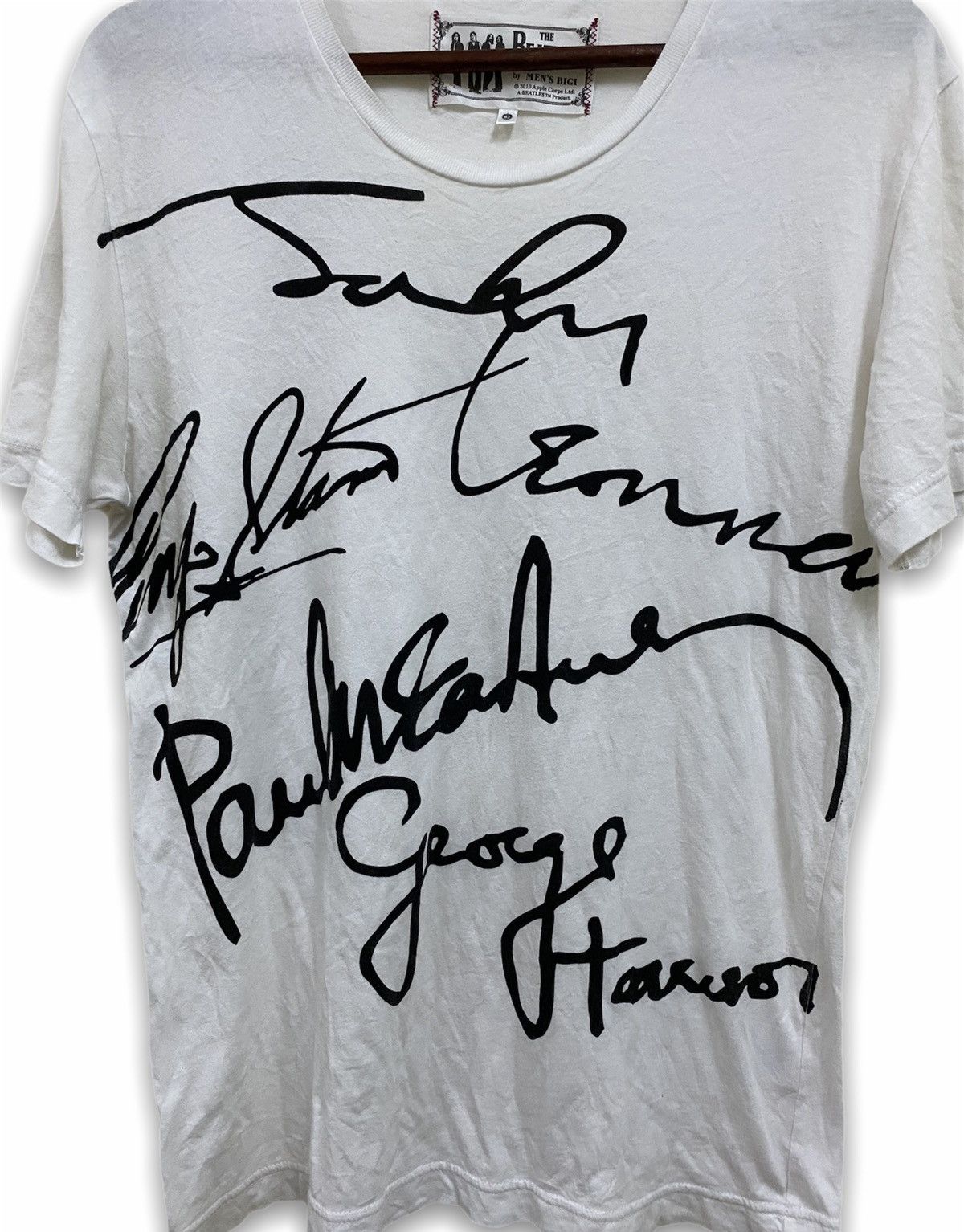 Band Tees × Vintage The Beatles Signatures Tee Under Licensed Apple Corps Ltd Size US S / EU 44-46 / 1 - 3 Thumbnail