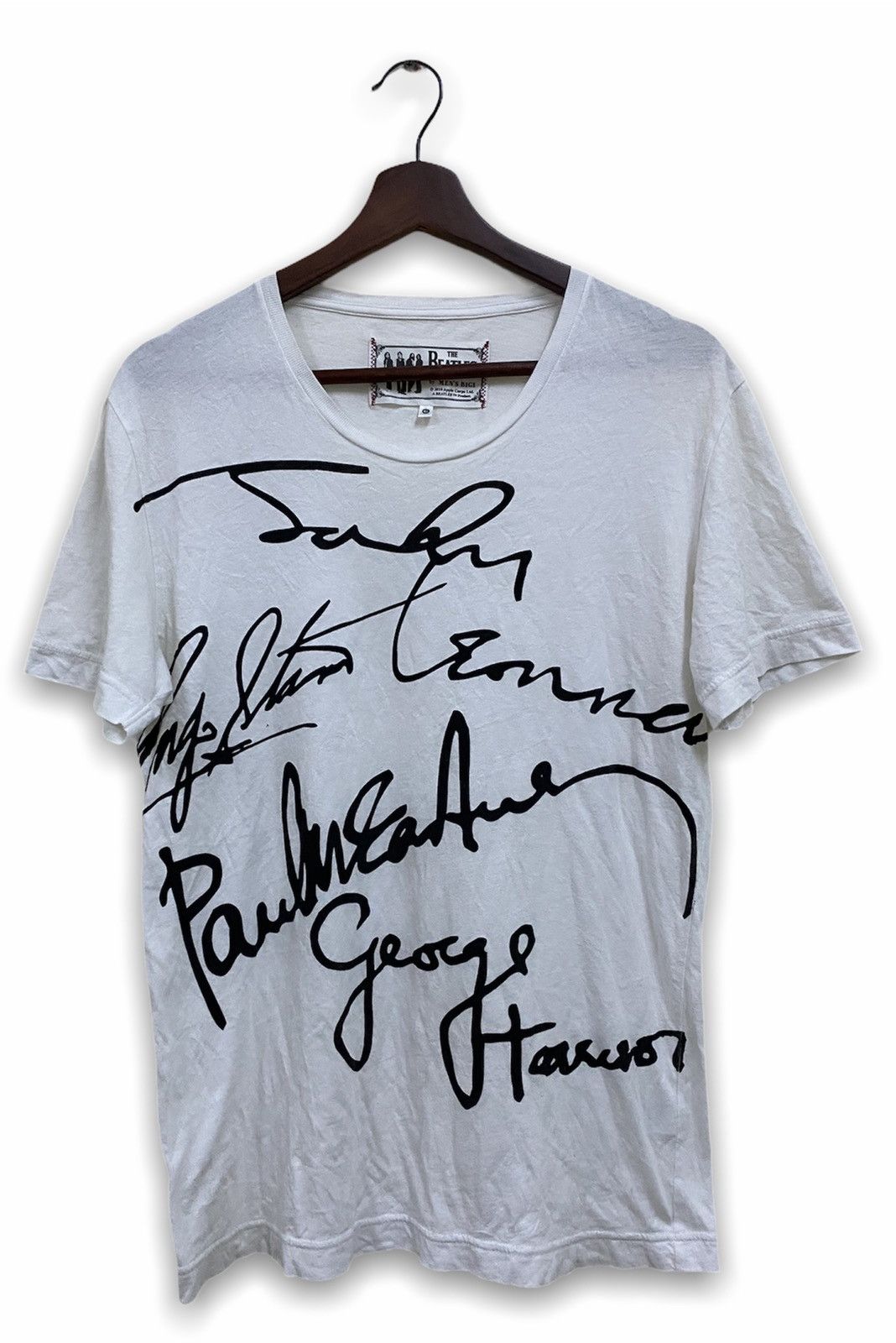 Band Tees × Vintage The Beatles Signatures Tee Under Licensed Apple Corps Ltd Size US S / EU 44-46 / 1 - 6 Thumbnail