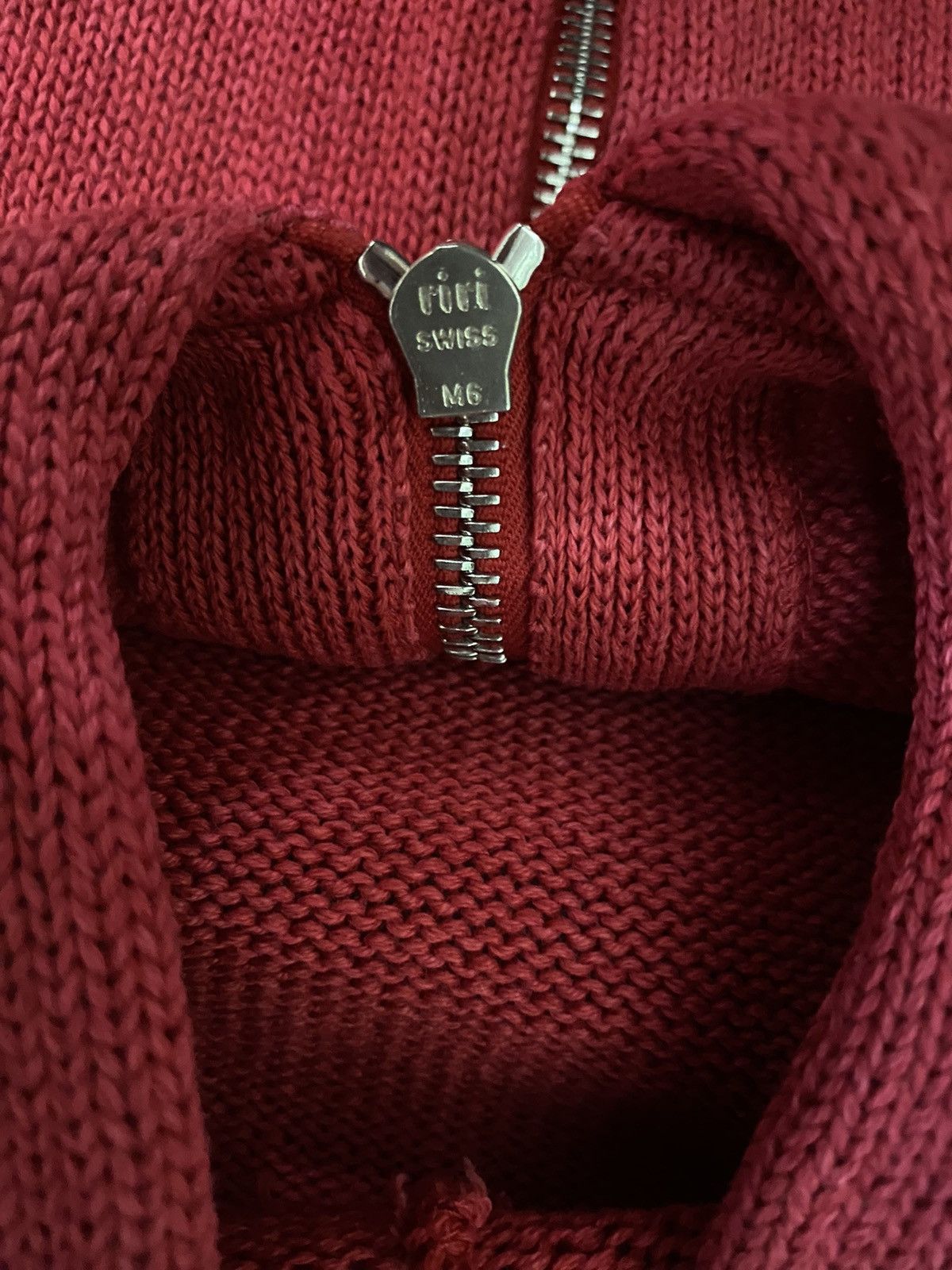 Vintage Vintage Unbranded Riri Swiss Zip Knitwear Hoodie Size US XL / EU 56 / 4 - 6 Thumbnail