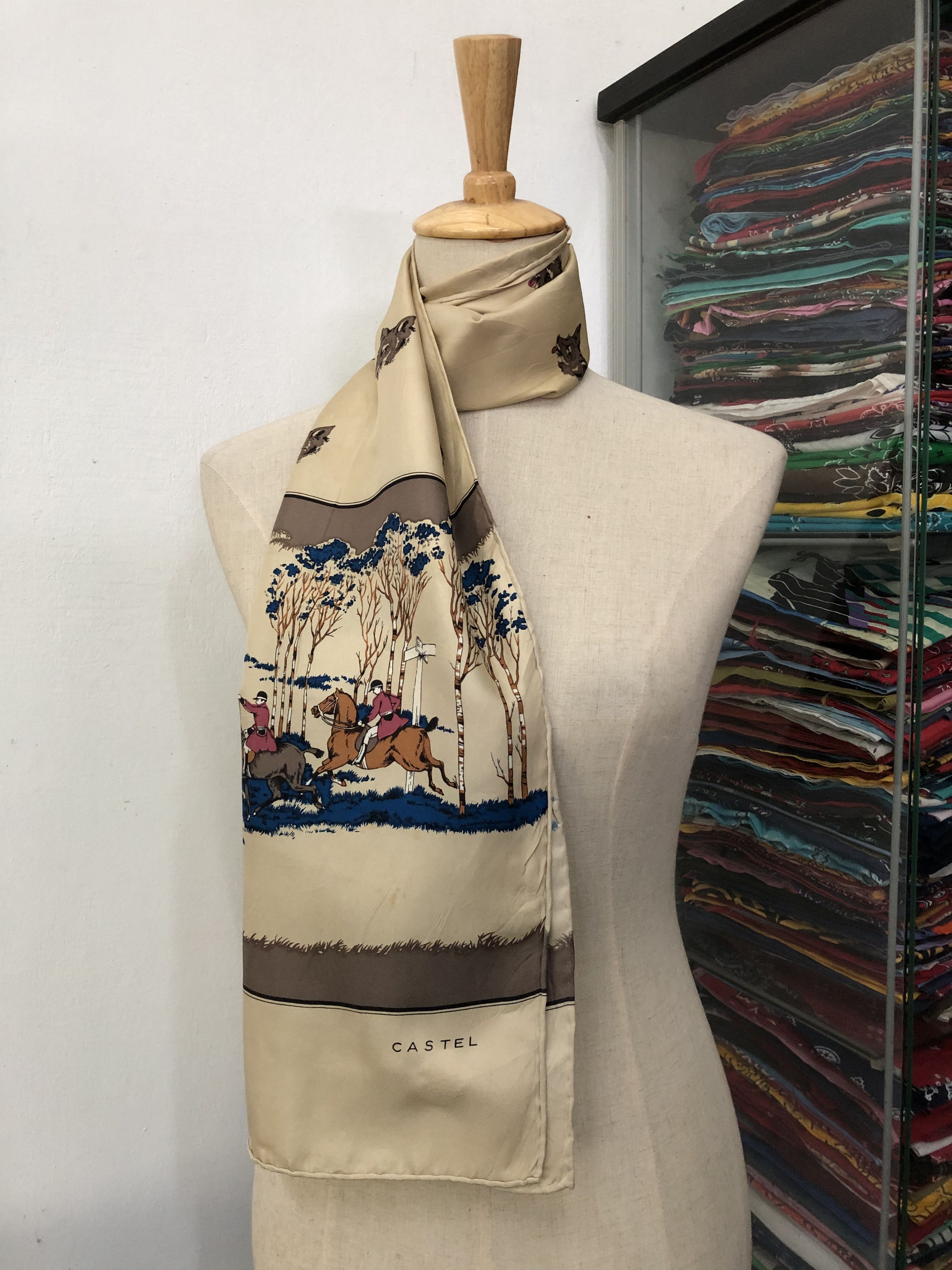 Vintage Castel Silk Scarf