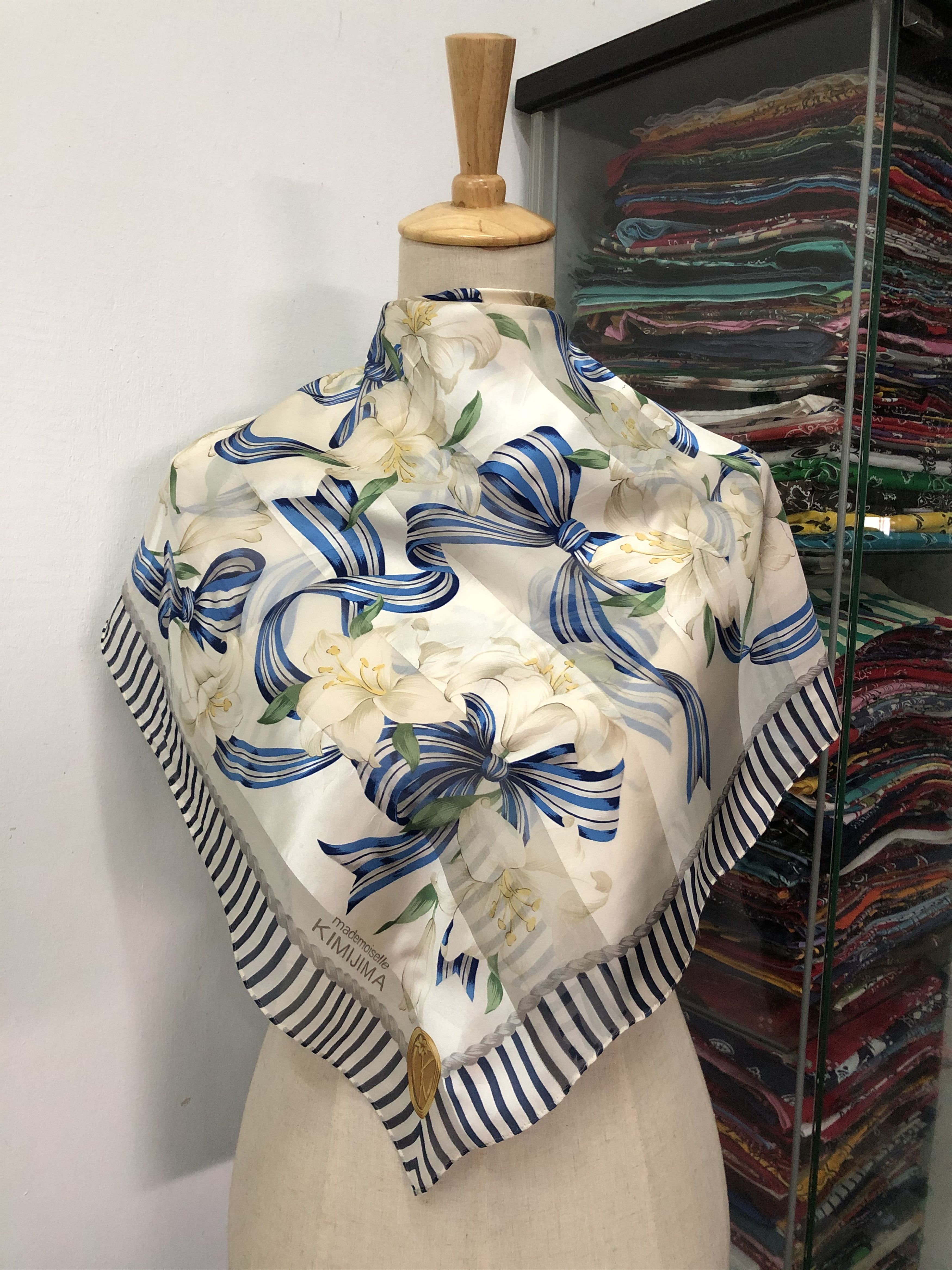 Vintage Mademoiselle Kimijima Silk Scarf