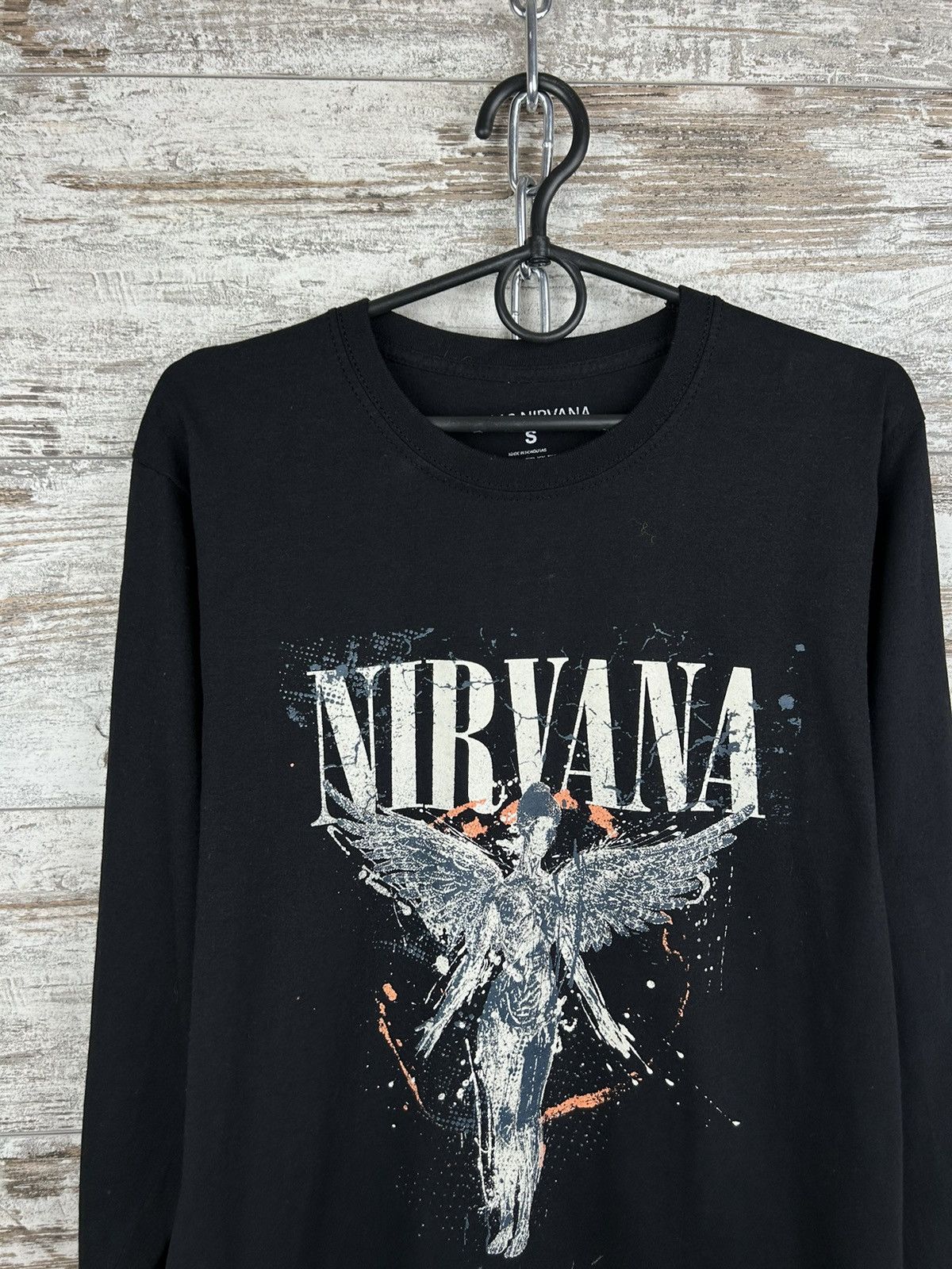 Band Tees × Nirvana Mens Vintage Nirvana Longsleeve T-shirt rock band tee Size US S / EU 44-46 / 1 - 2 Thumbnail
