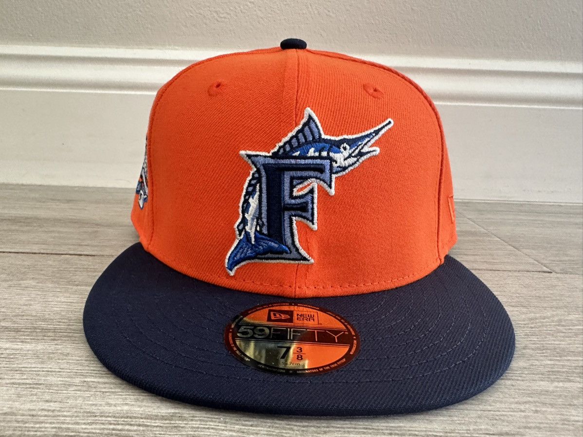 Miami Marlins Hat Club New Era Orange Crush Fitted 7 3/8