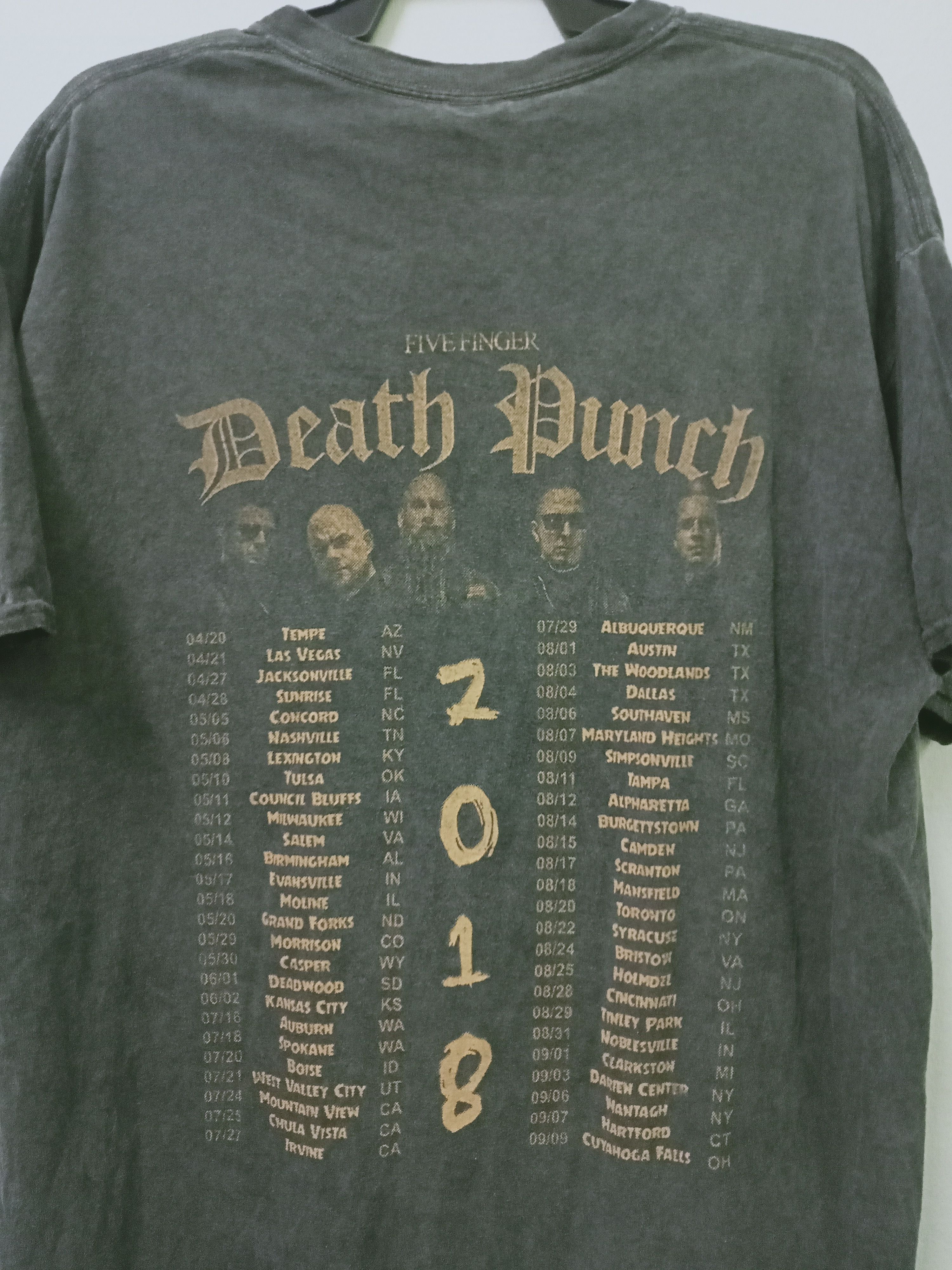 Band Tees Five Finger Death Punch Breaking Benjamin Band T shirt Size US XL / EU 56 / 4 - 6 Thumbnail