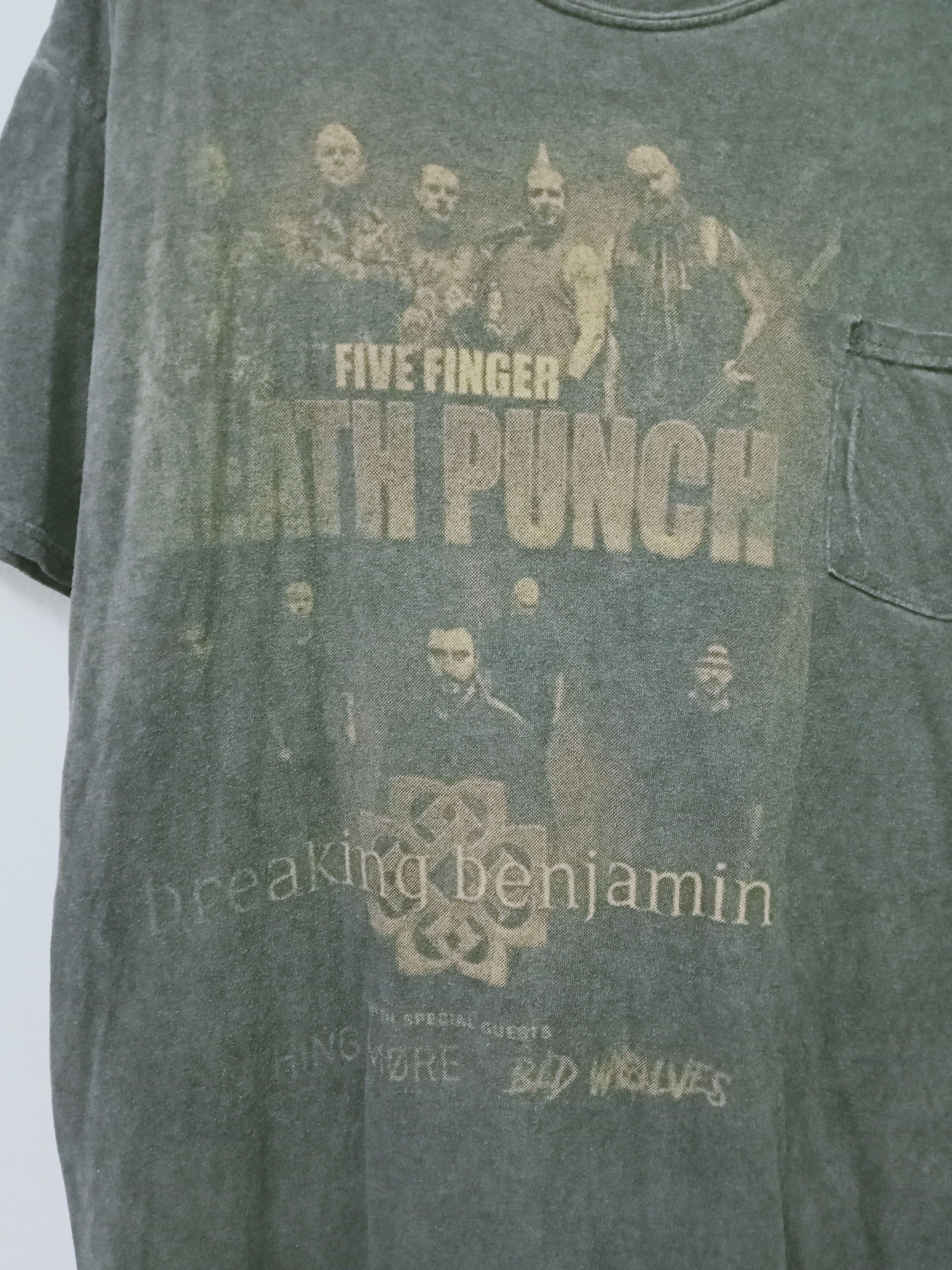 Band Tees Five Finger Death Punch Breaking Benjamin Band T shirt Size US XL / EU 56 / 4 - 3 Thumbnail