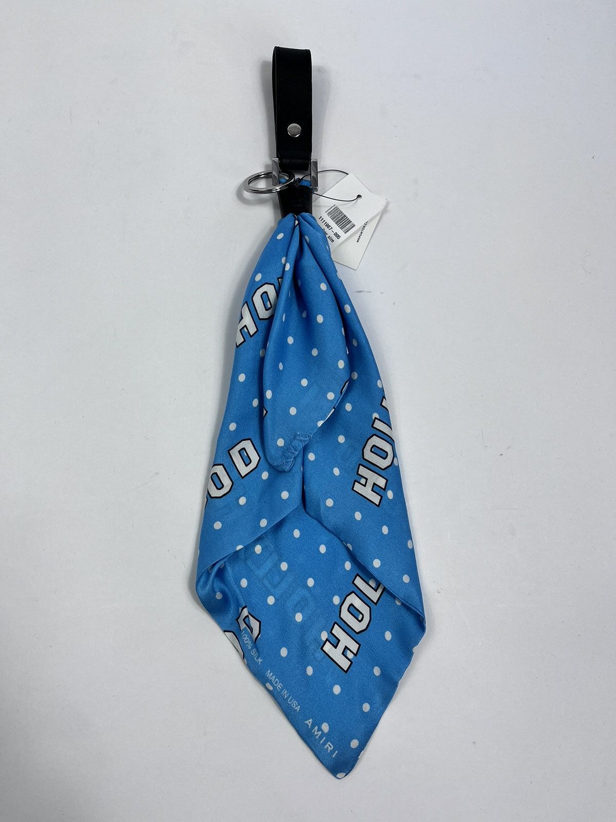 Amiri AMIRI HOLLYWOOD POLKA SILK BANDANA KEY FOB RING ONE SIZE Size ONE SIZE - 2 Thumbnail