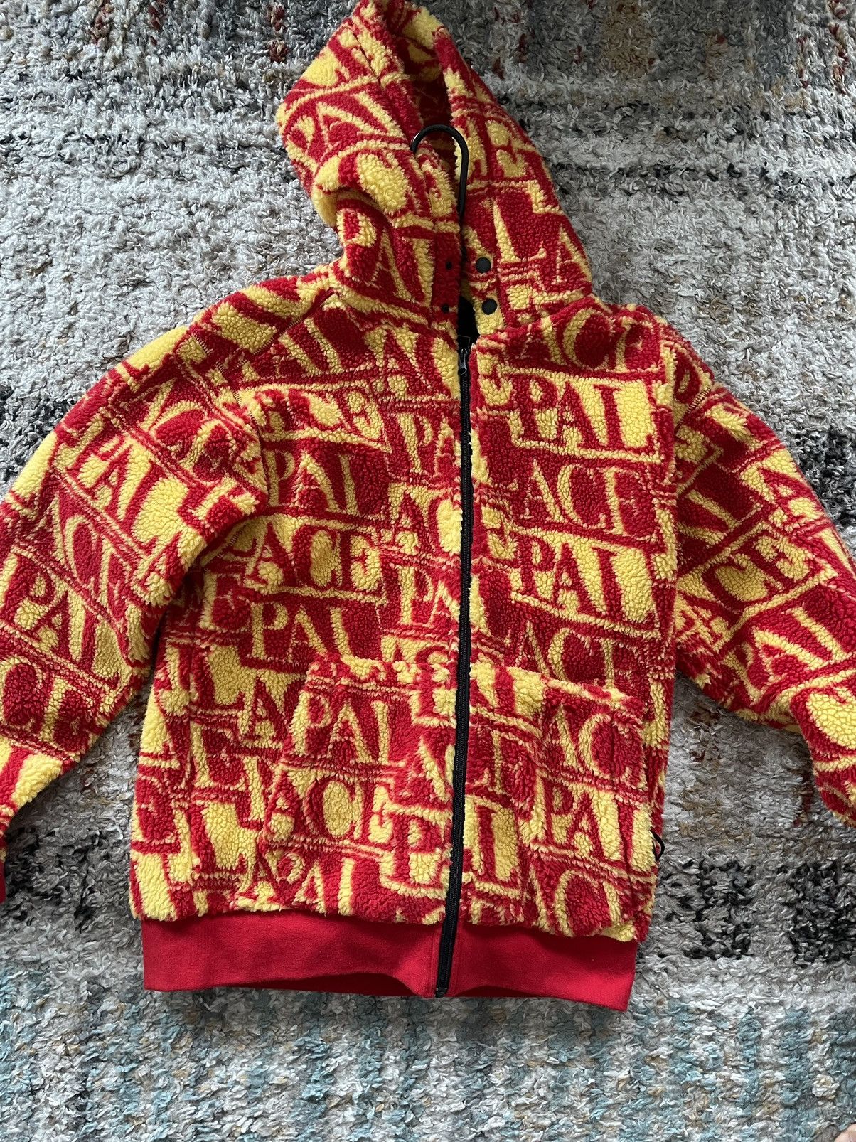 Palace Palace J-ard Fleece Jacket - Red/Yellow | Grailed