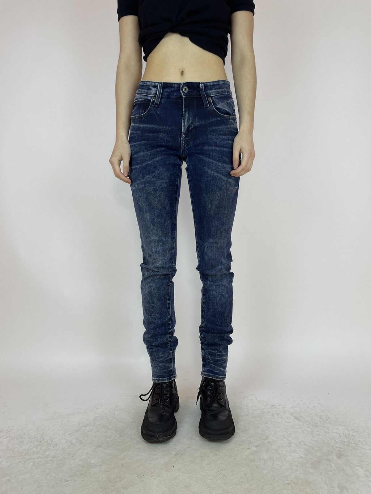 G-Star G-star RAW REVEND SUPER SLIM WOMENS WASHED JEANS size 26x32 Size 26" / US 2 / IT 38 - 5 Thumbnail