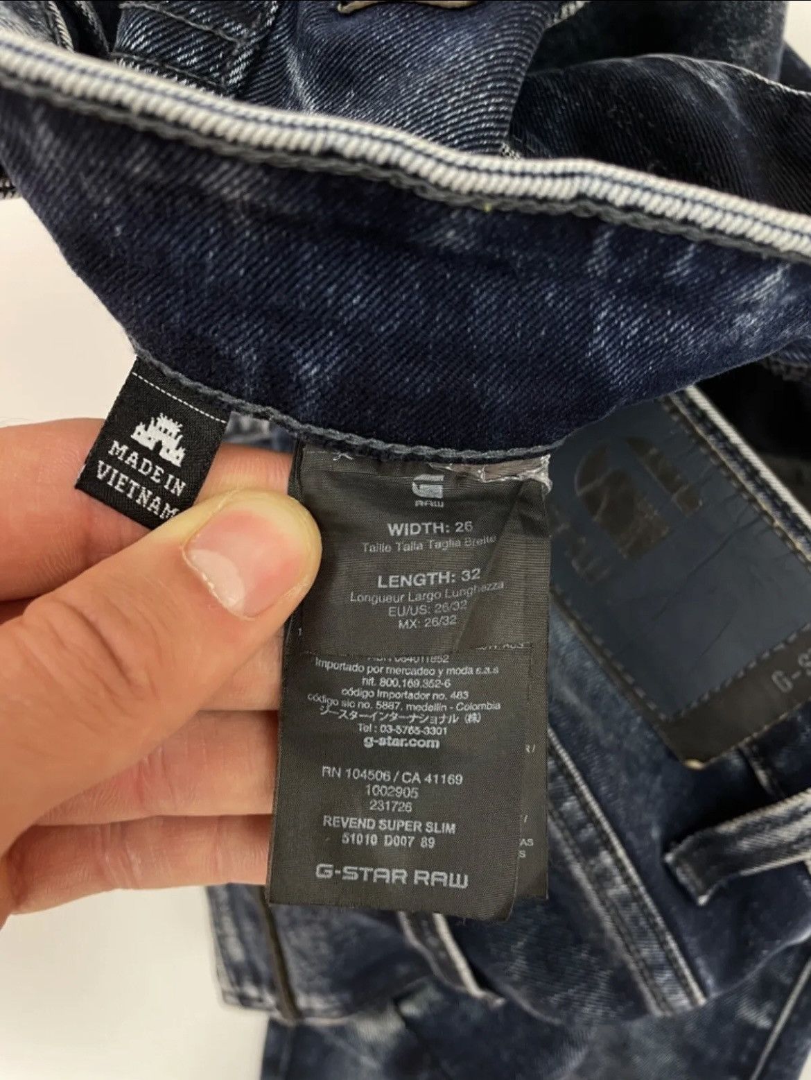 G-Star G-star RAW REVEND SUPER SLIM WOMENS WASHED JEANS size 26x32 Size 26" / US 2 / IT 38 - 13 Thumbnail