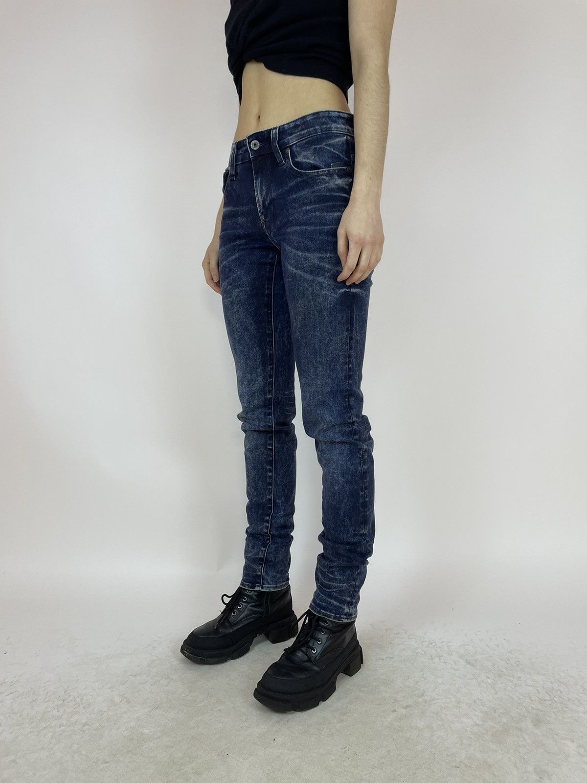 G-Star G-star RAW REVEND SUPER SLIM WOMENS WASHED JEANS size 26x32 Size 26" / US 2 / IT 38 - 7 Thumbnail