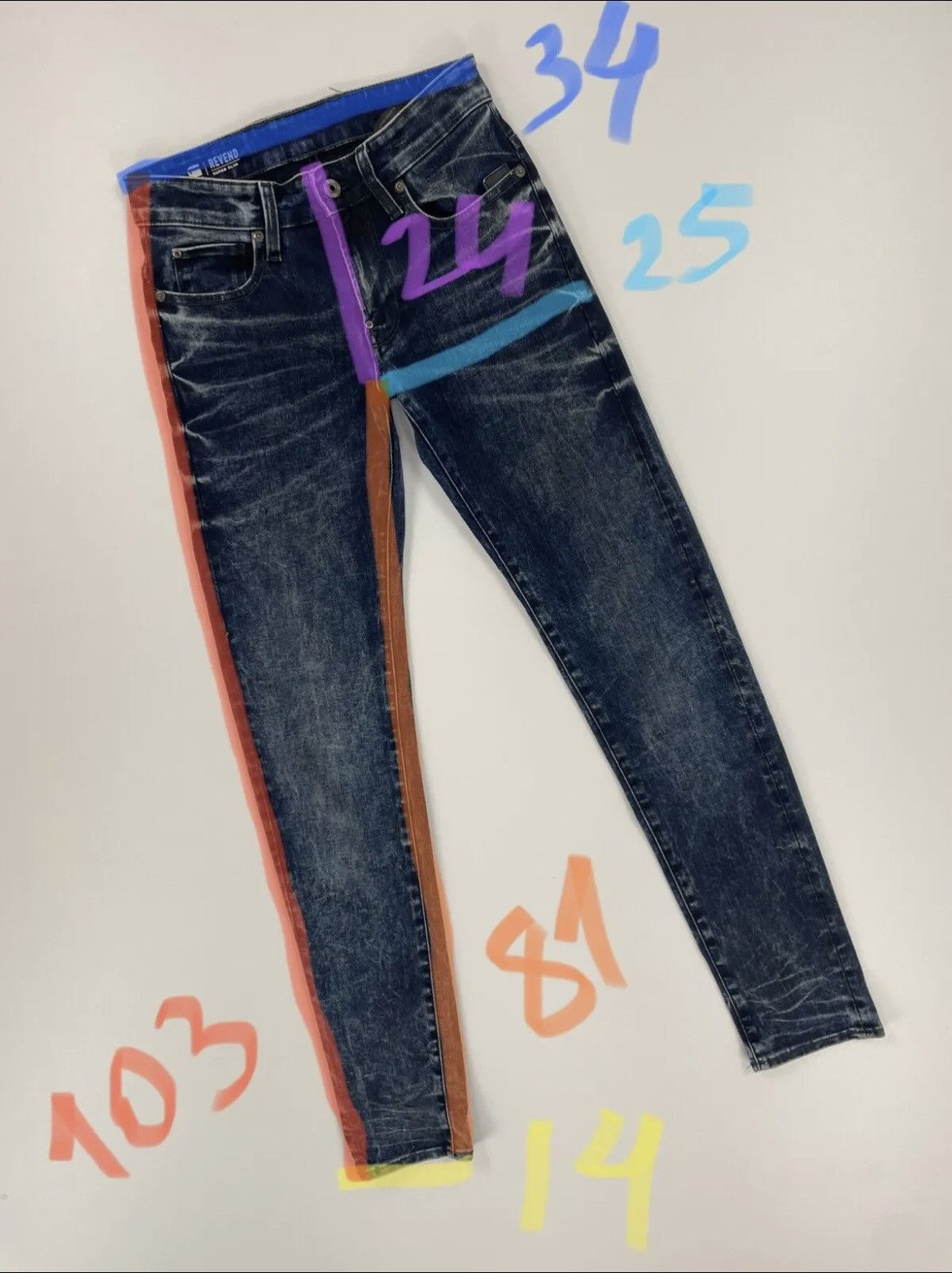 G-Star G-star RAW REVEND SUPER SLIM WOMENS WASHED JEANS size 26x32 Size 26" / US 2 / IT 38 - 14 Thumbnail