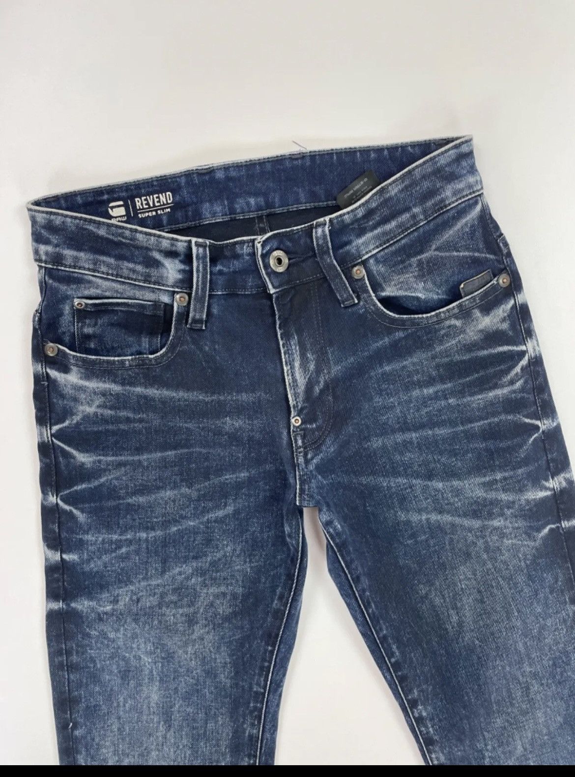 G-Star G-star RAW REVEND SUPER SLIM WOMENS WASHED JEANS size 26x32 Size 26" / US 2 / IT 38 - 9 Thumbnail