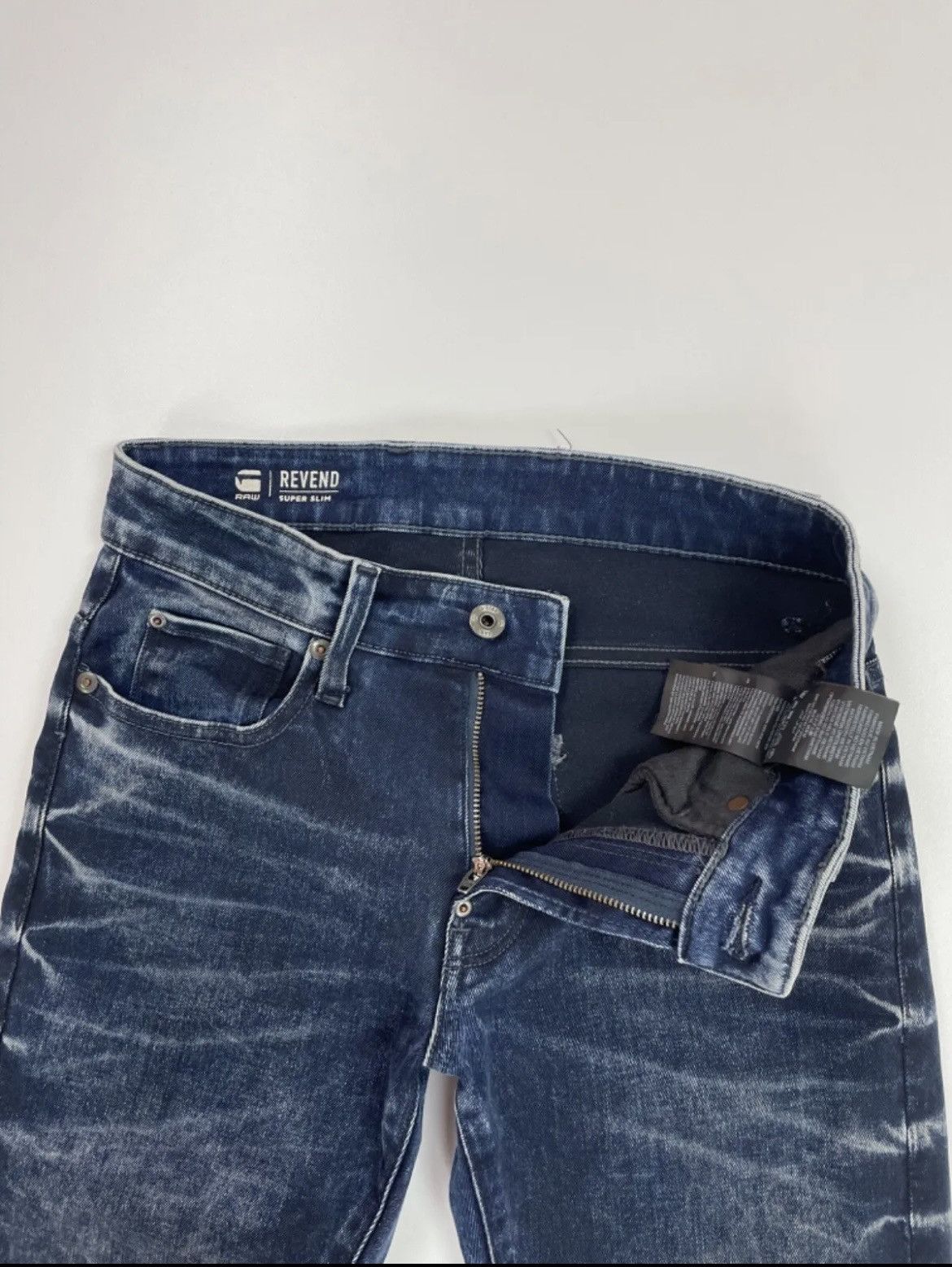 G-Star G-star RAW REVEND SUPER SLIM WOMENS WASHED JEANS size 26x32 Size 26" / US 2 / IT 38 - 12 Thumbnail