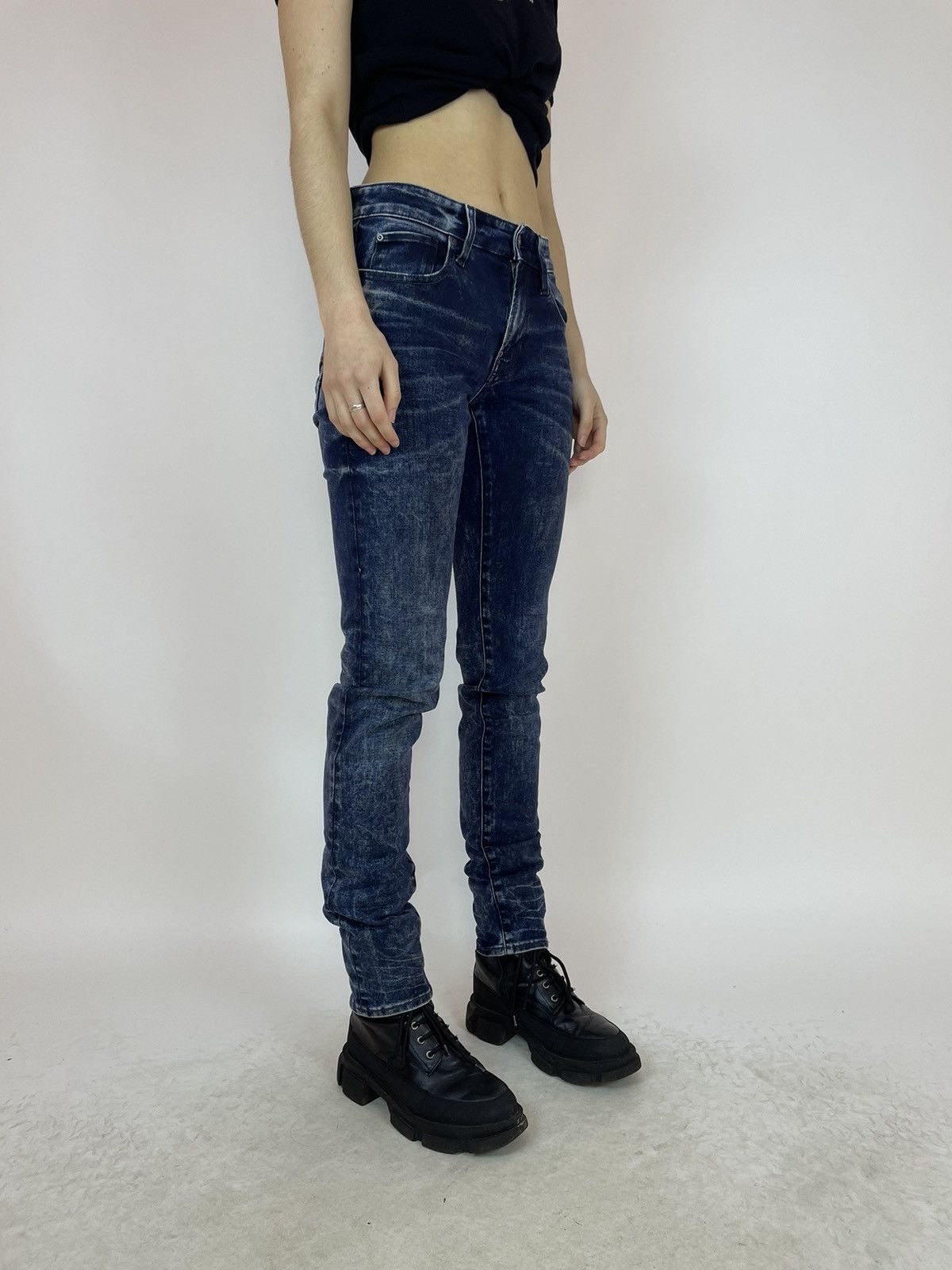 G-Star G-star RAW REVEND SUPER SLIM WOMENS WASHED JEANS size 26x32 Size 26" / US 2 / IT 38 - 6 Thumbnail