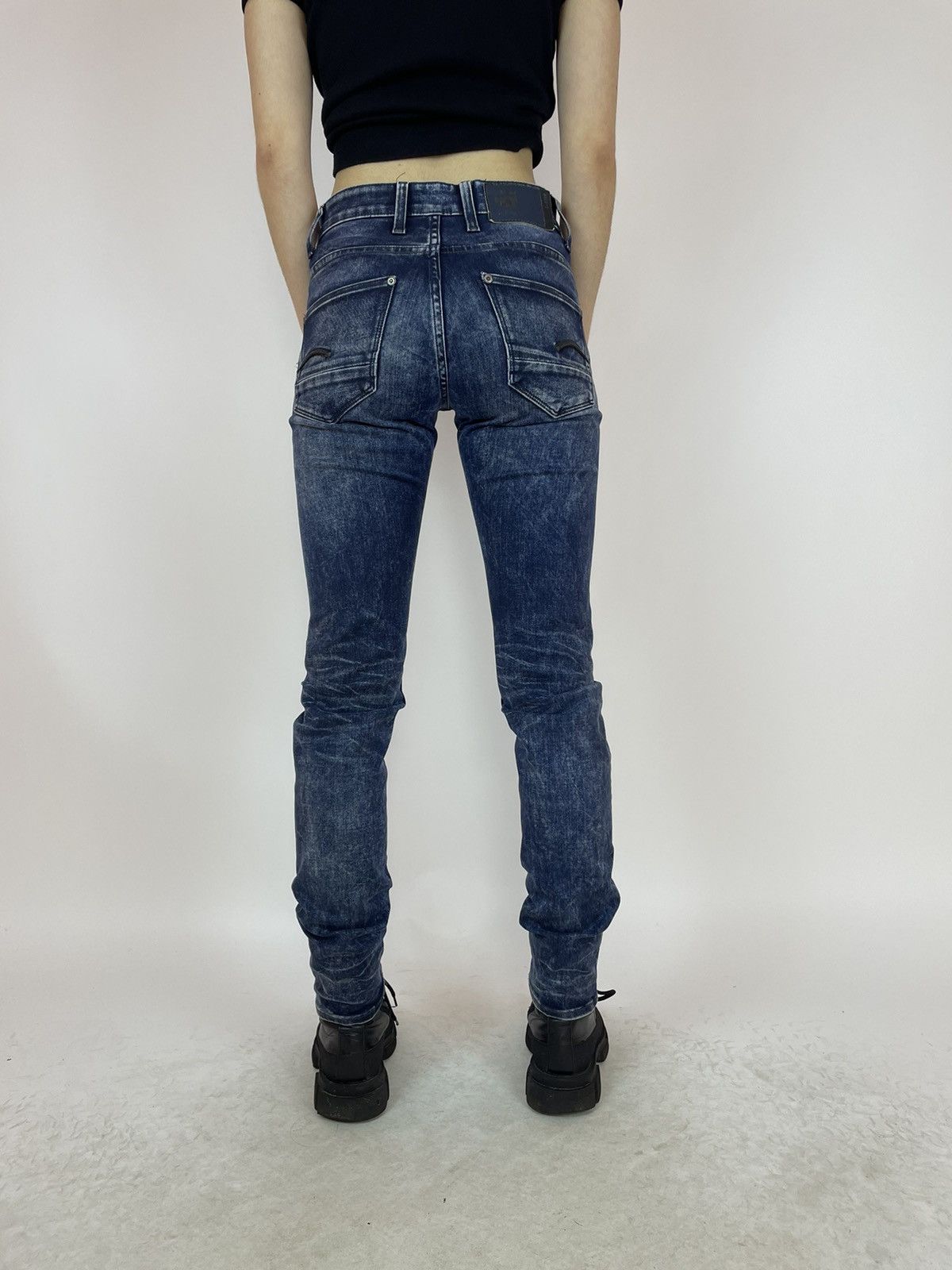 G-Star G-star RAW REVEND SUPER SLIM WOMENS WASHED JEANS size 26x32 Size 26" / US 2 / IT 38 - 8 Thumbnail