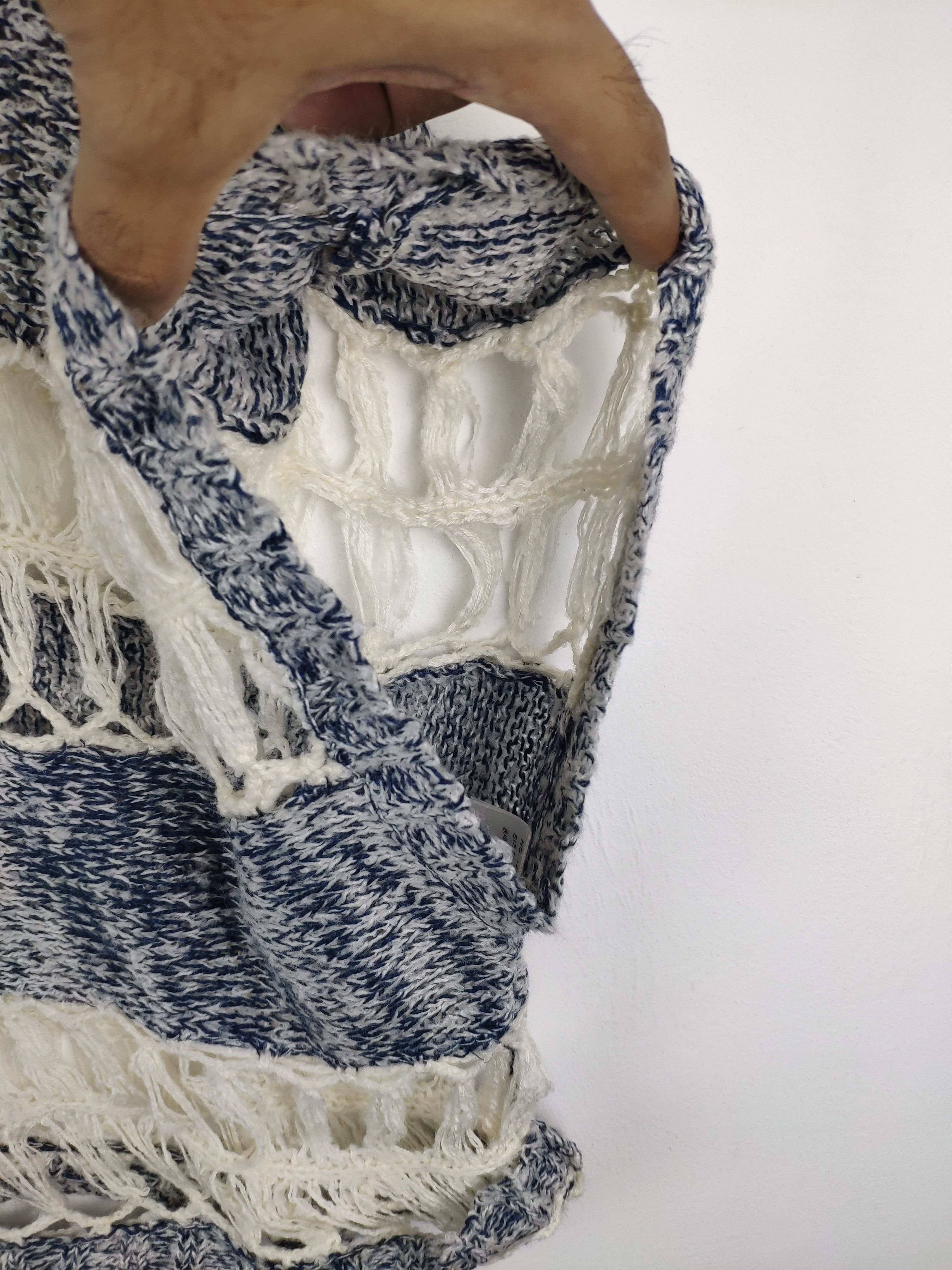 Aran Isles Knitwear × Designer Cecil Mc Bee Knit Poncho Cropped Fishnet Size M / US 6-8 / IT 42-44 - 11 Thumbnail
