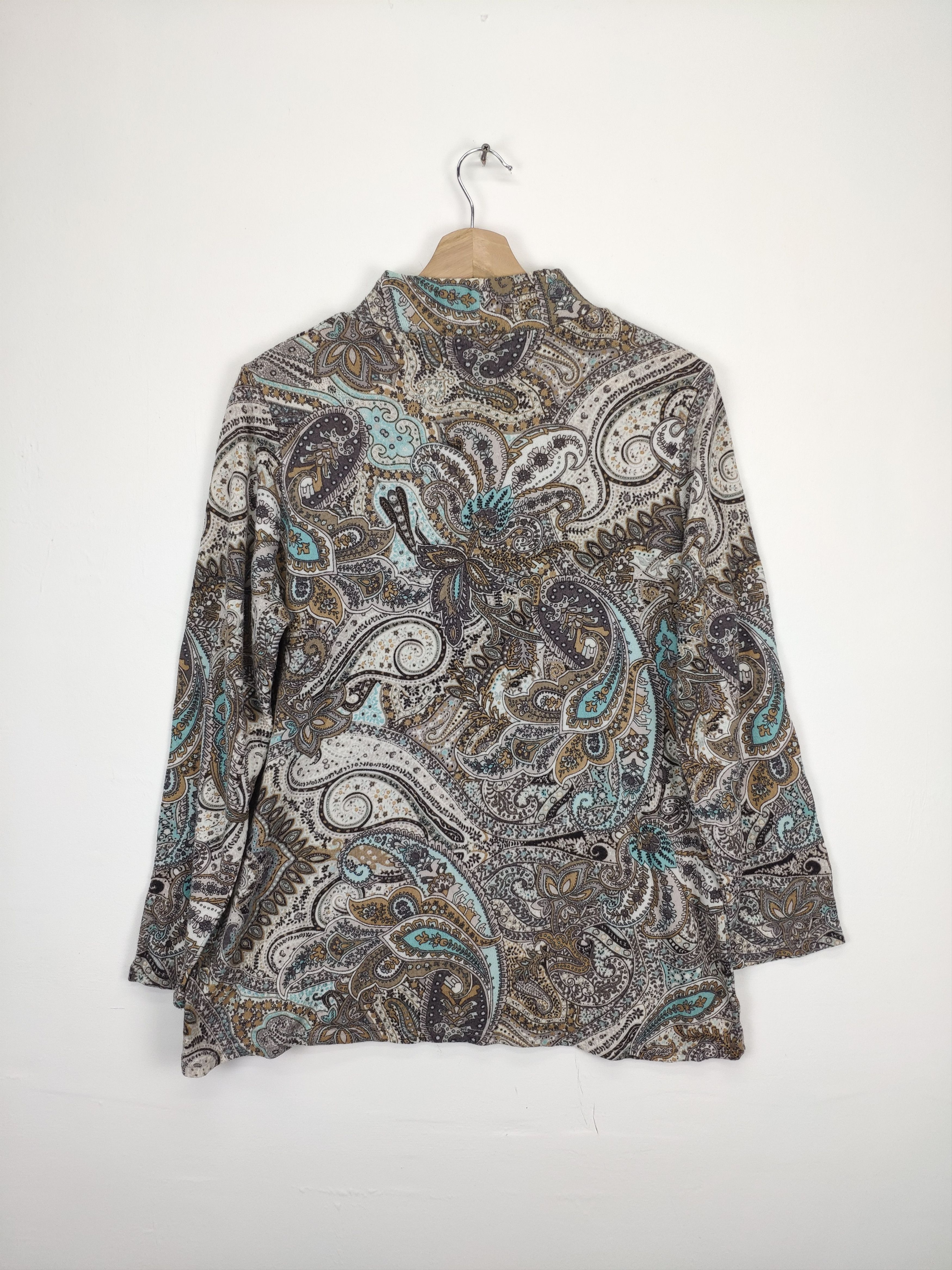 Aran Isles Knitwear × Vintage Vintage Long Sleeve Paisley Shirt Japanese Brand Size M / US 6-8 / IT 42-44 - 10 Thumbnail