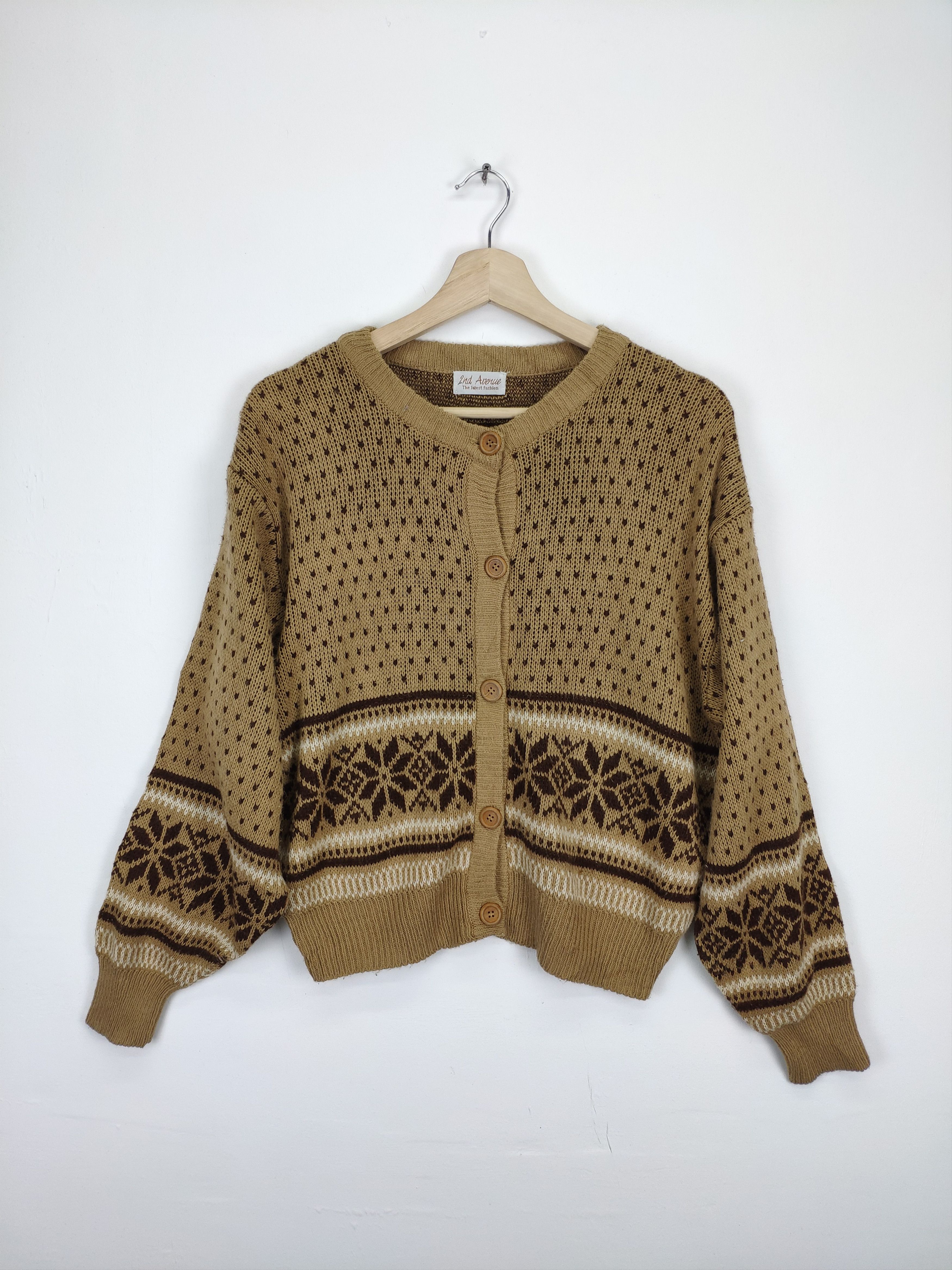 Aran Isles Knitwear × Japanese Brand Vintage Wool Knit Cardigan Sweater Native Style Size M / US 6-8 / IT 42-44 - 1 Thumbnail