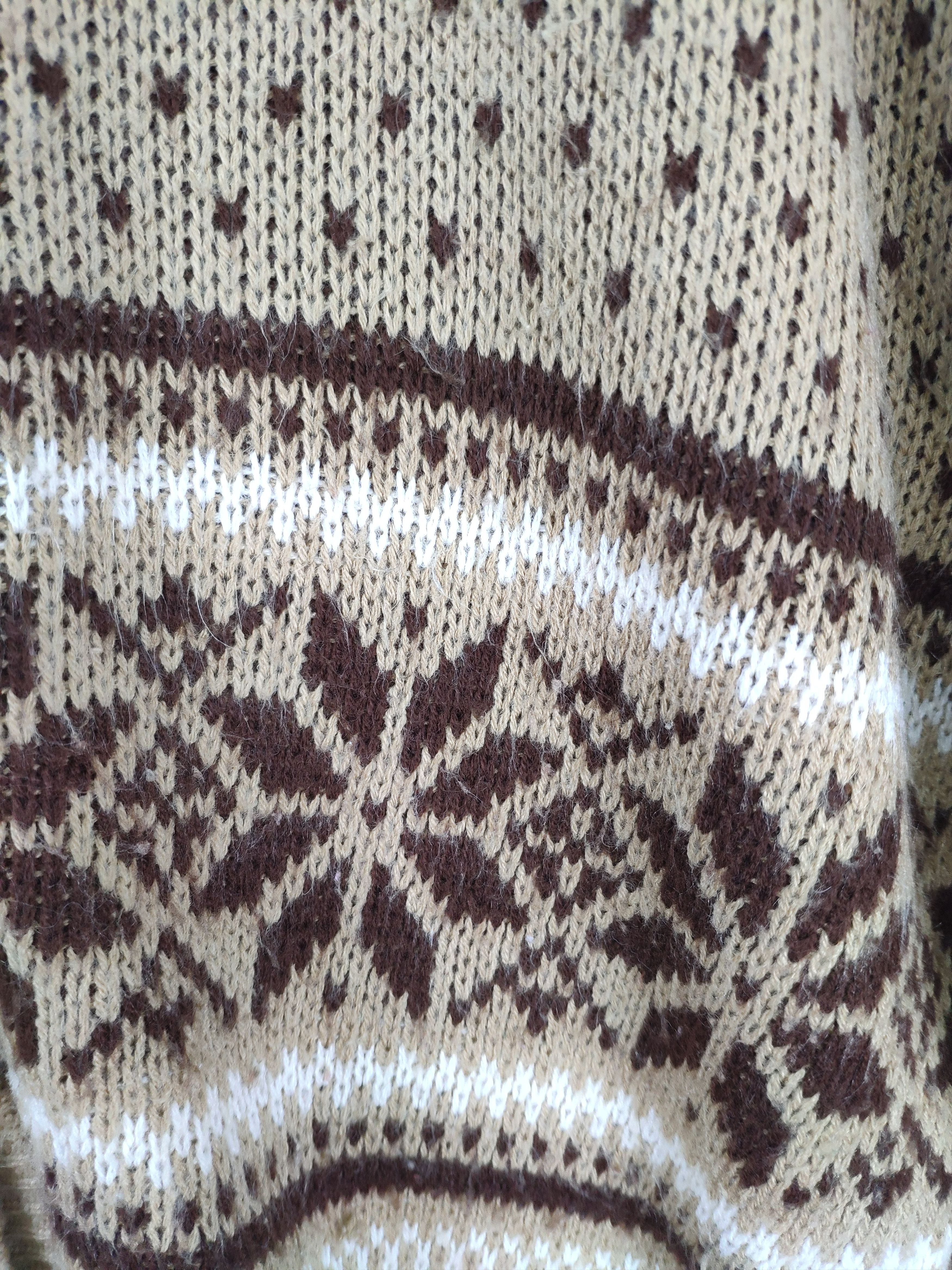 Aran Isles Knitwear × Japanese Brand Vintage Wool Knit Cardigan Sweater Native Style Size M / US 6-8 / IT 42-44 - 10 Thumbnail