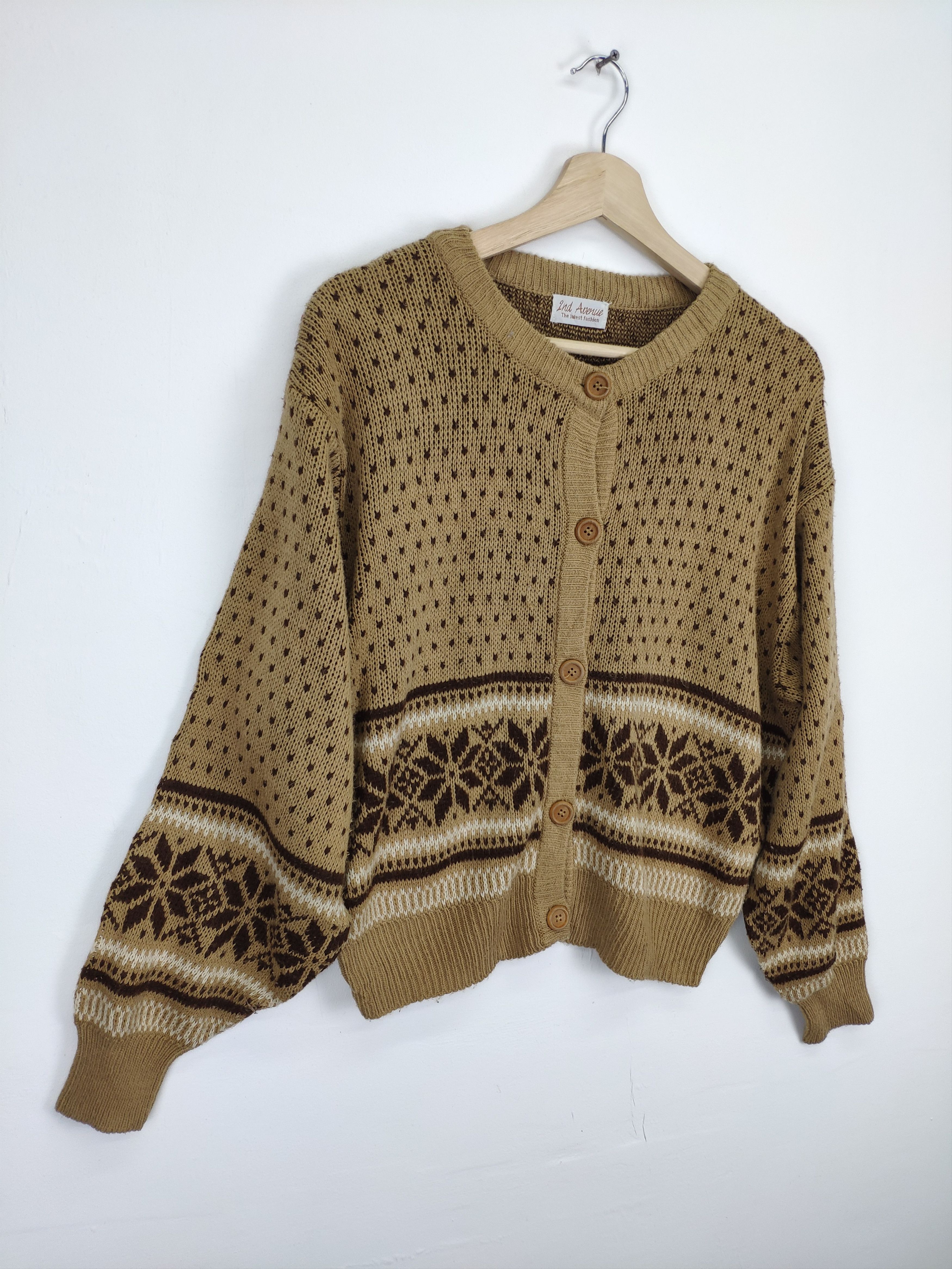 Aran Isles Knitwear × Japanese Brand Vintage Wool Knit Cardigan Sweater Native Style Size M / US 6-8 / IT 42-44 - 3 Thumbnail