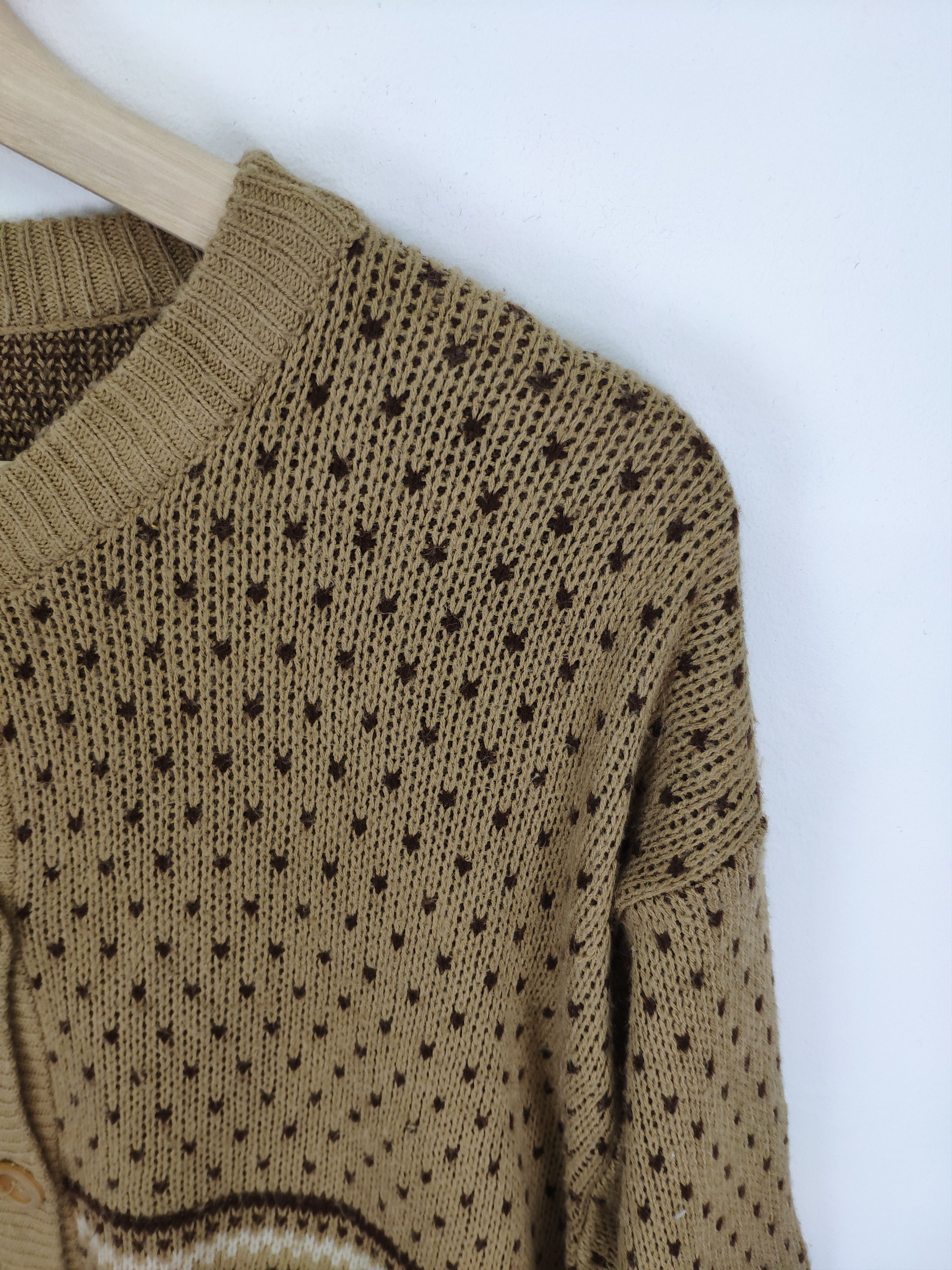 Aran Isles Knitwear × Japanese Brand Vintage Wool Knit Cardigan Sweater Native Style Size M / US 6-8 / IT 42-44 - 8 Thumbnail