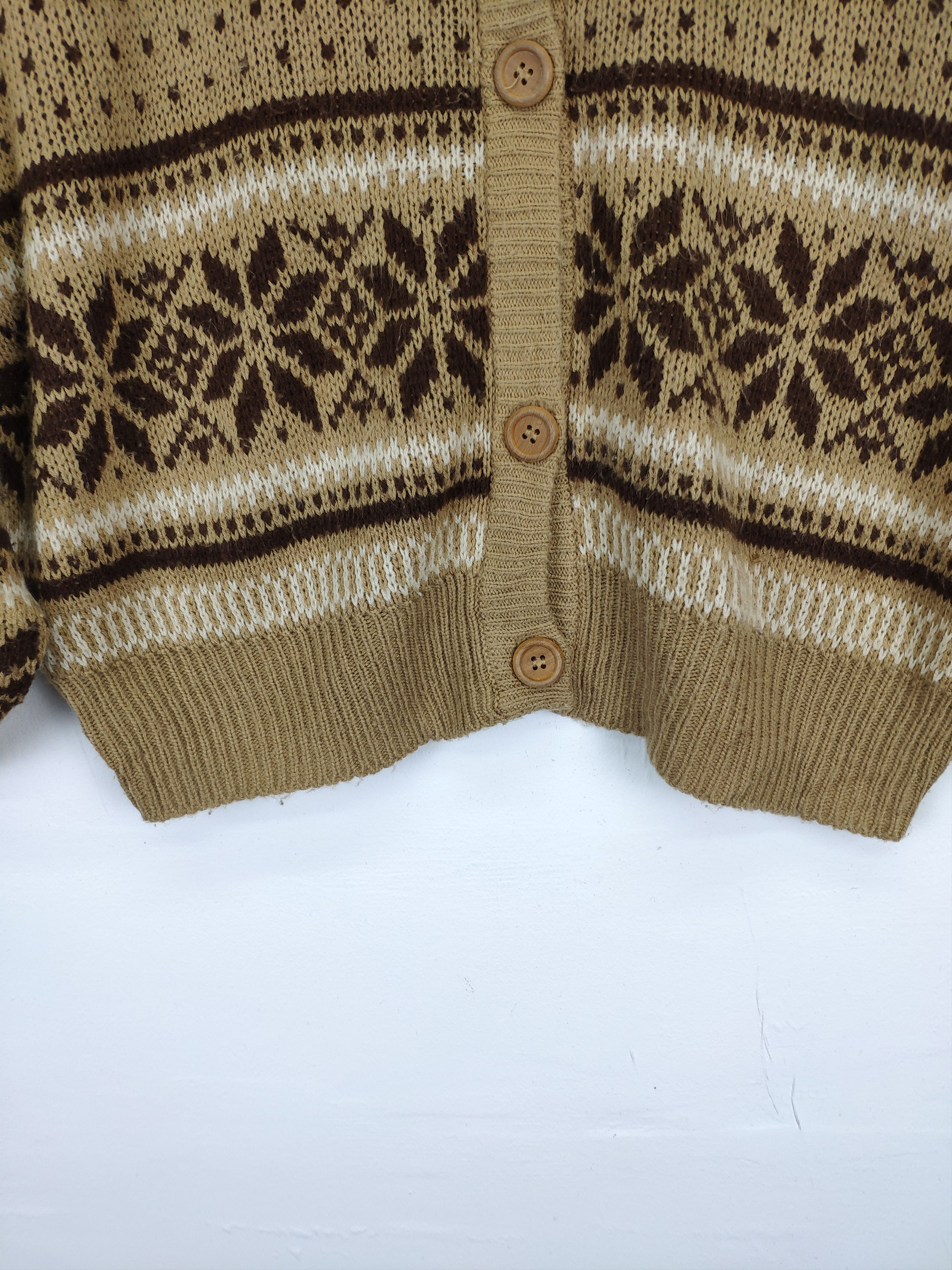 Aran Isles Knitwear × Japanese Brand Vintage Wool Knit Cardigan Sweater Native Style Size M / US 6-8 / IT 42-44 - 6 Thumbnail