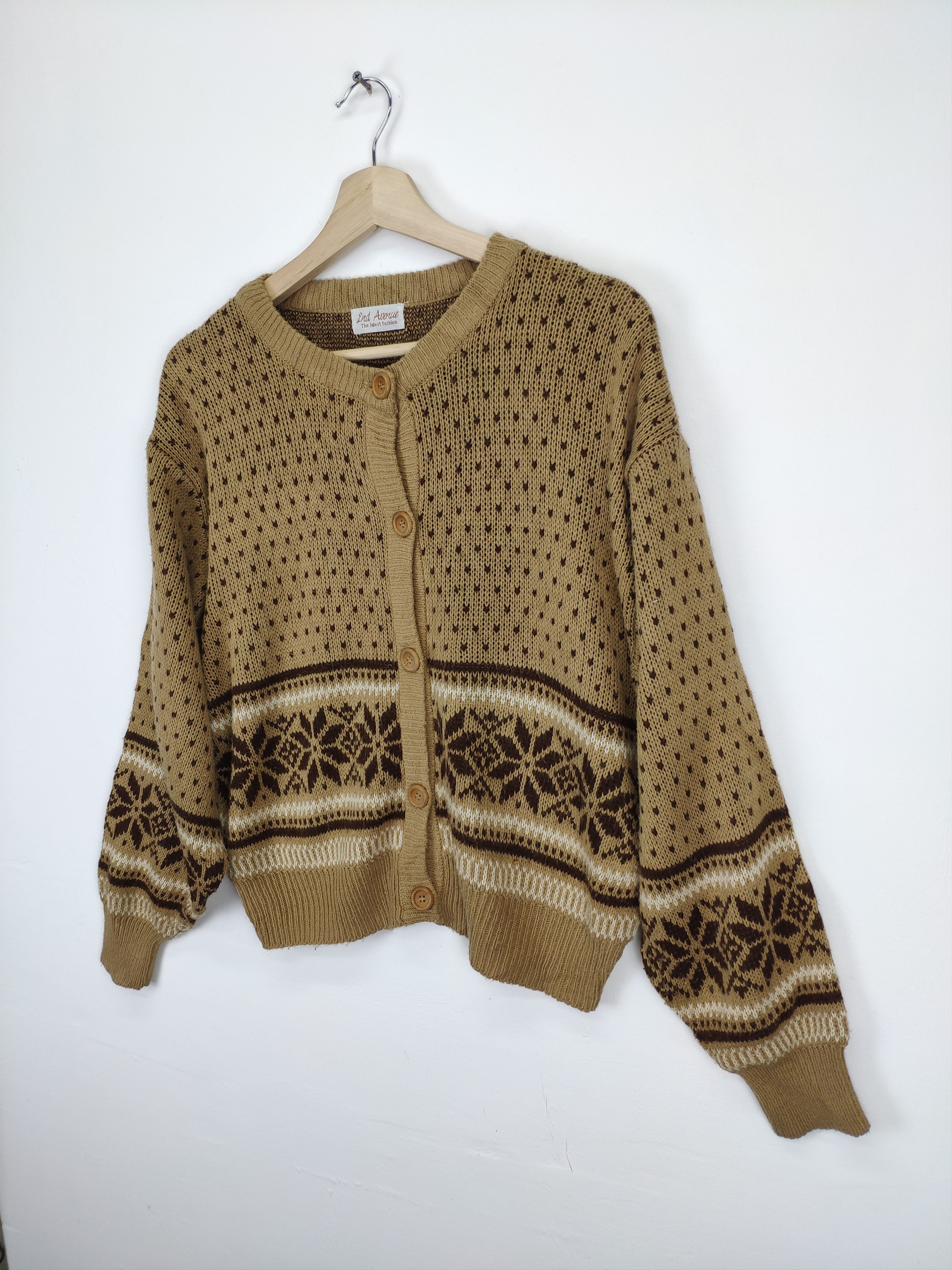 Aran Isles Knitwear × Japanese Brand Vintage Wool Knit Cardigan Sweater Native Style Size M / US 6-8 / IT 42-44 - 2 Thumbnail