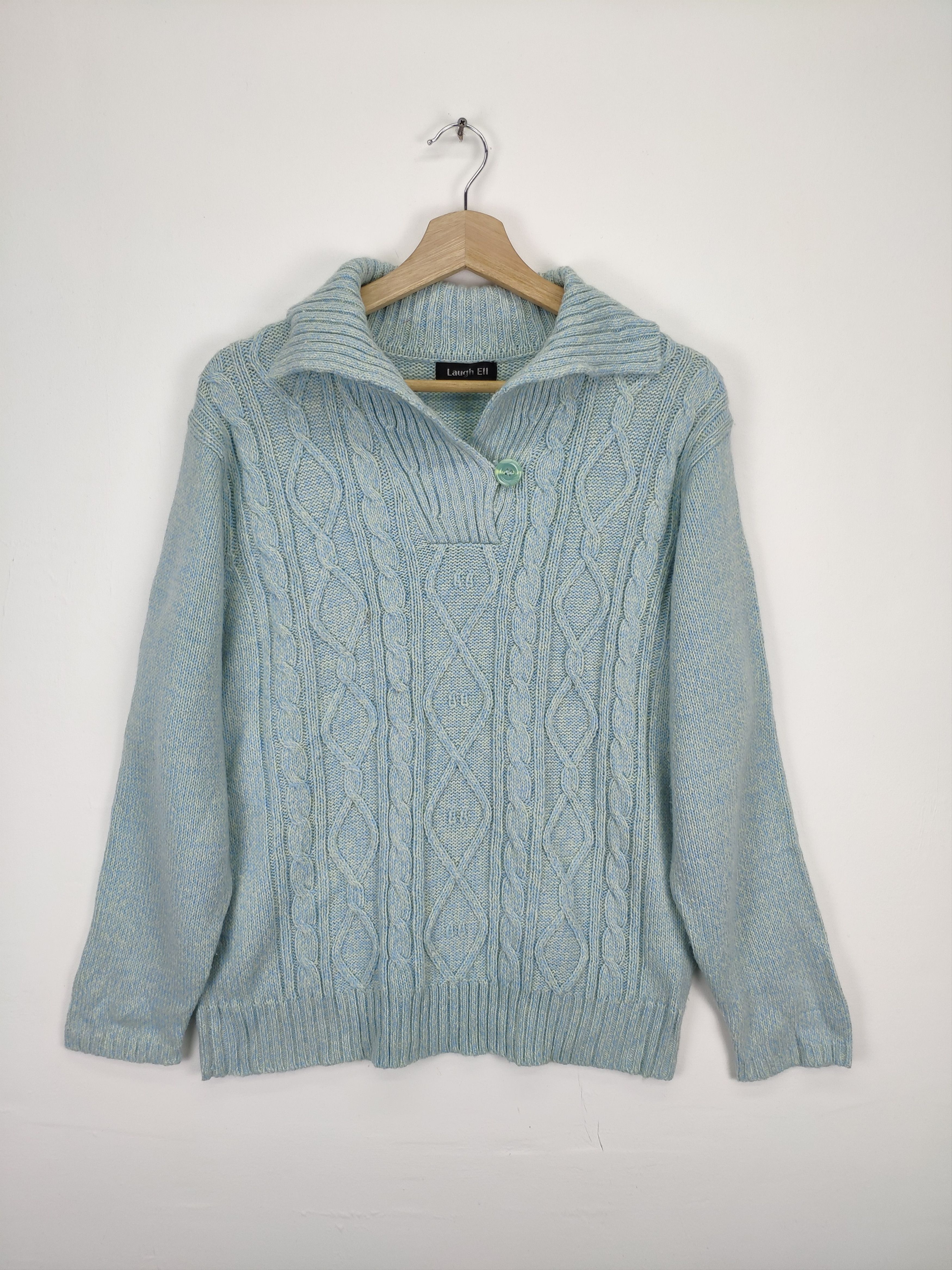 Aran Isles Knitwear × Japanese Brand Vintage Wool Cable Knit Sweater Shawl Collar Size M / US 6-8 / IT 42-44 - 1 Thumbnail