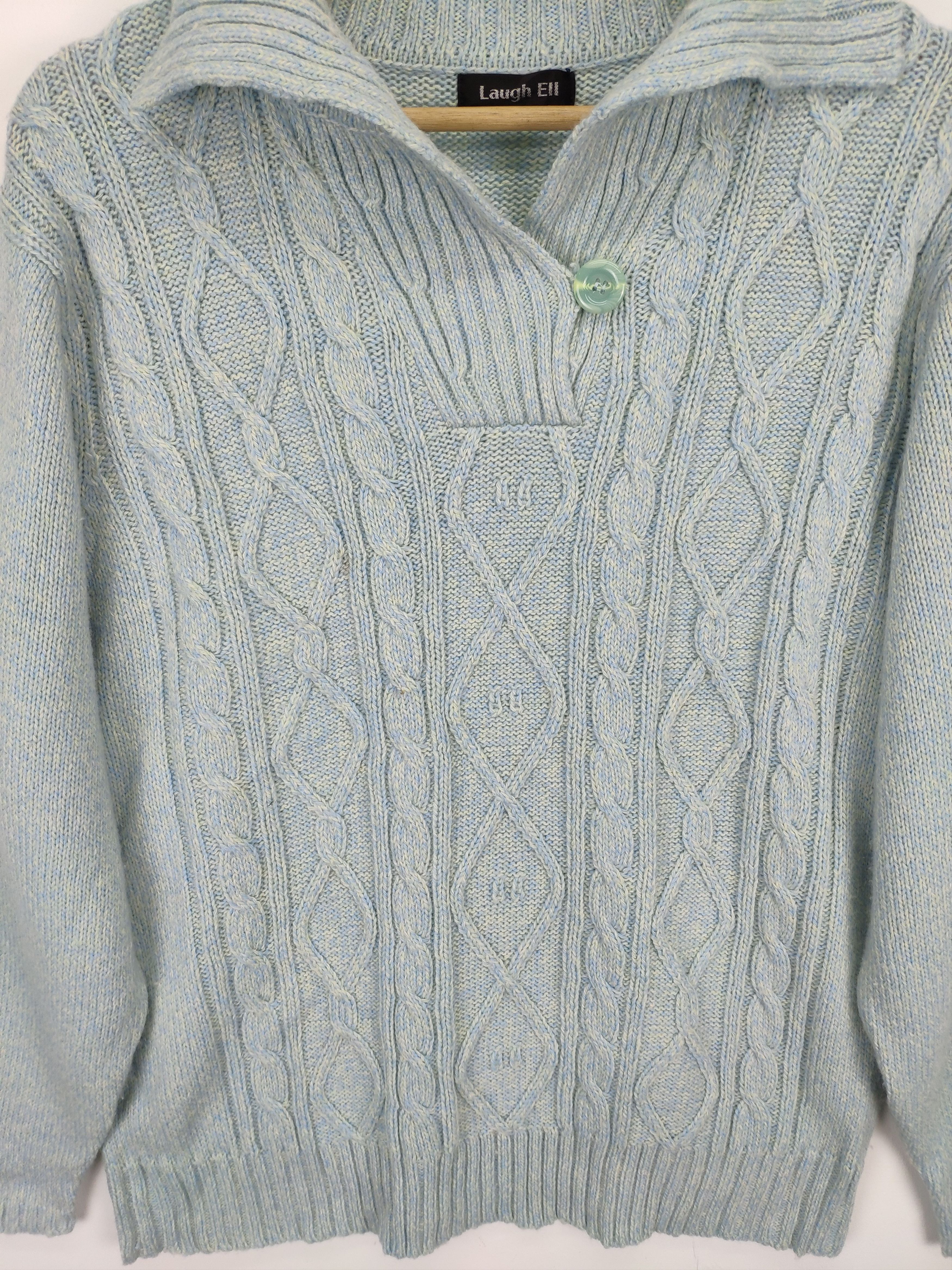 Aran Isles Knitwear × Japanese Brand Vintage Wool Cable Knit Sweater Shawl Collar Size M / US 6-8 / IT 42-44 - 6 Thumbnail