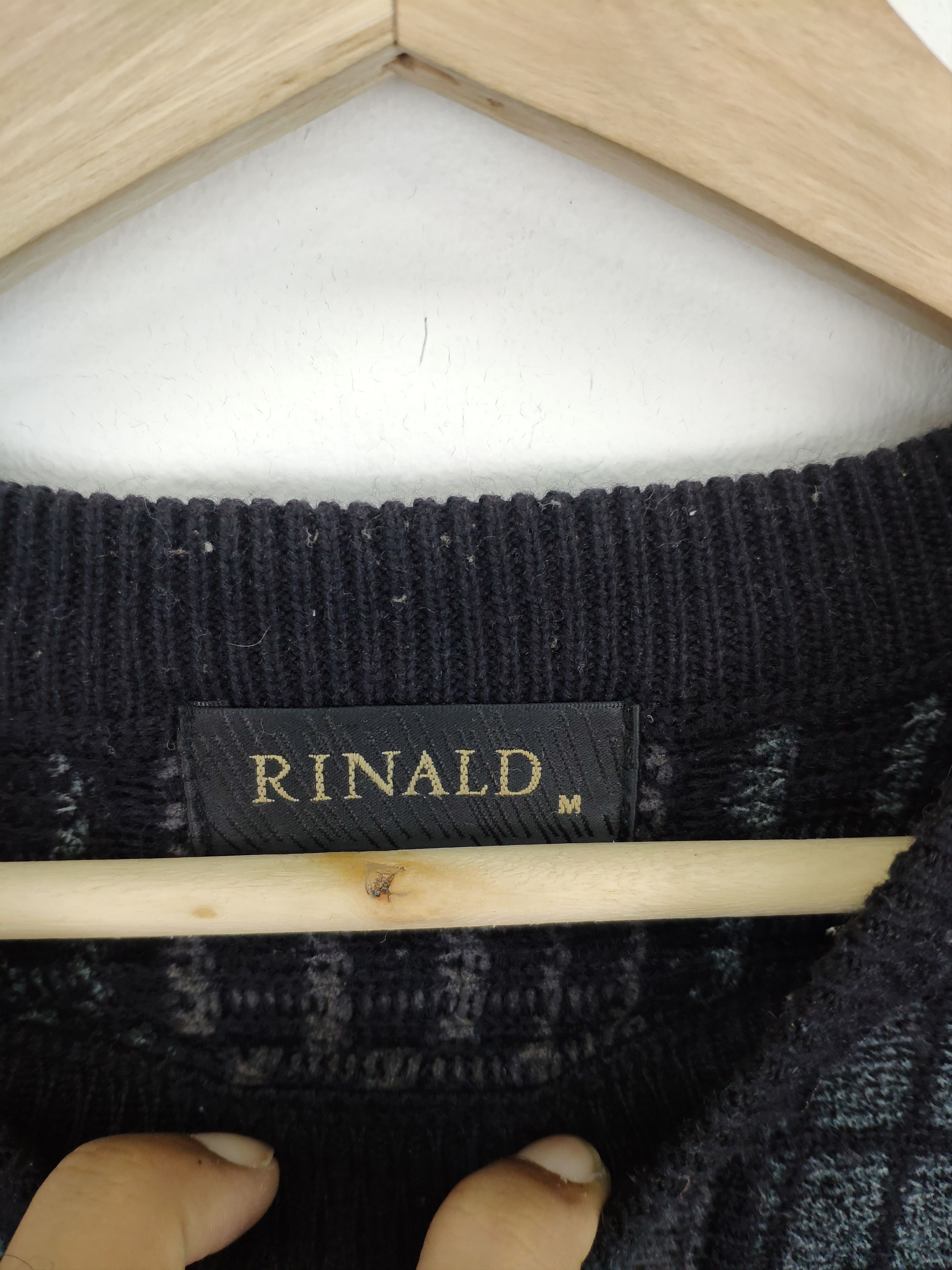 Aran Isles Knitwear × Japanese Brand × Vintage Vintage Wool Knit Sweater Crewneck by RINALD Size US M / EU 48-50 / 2 - 8 Thumbnail