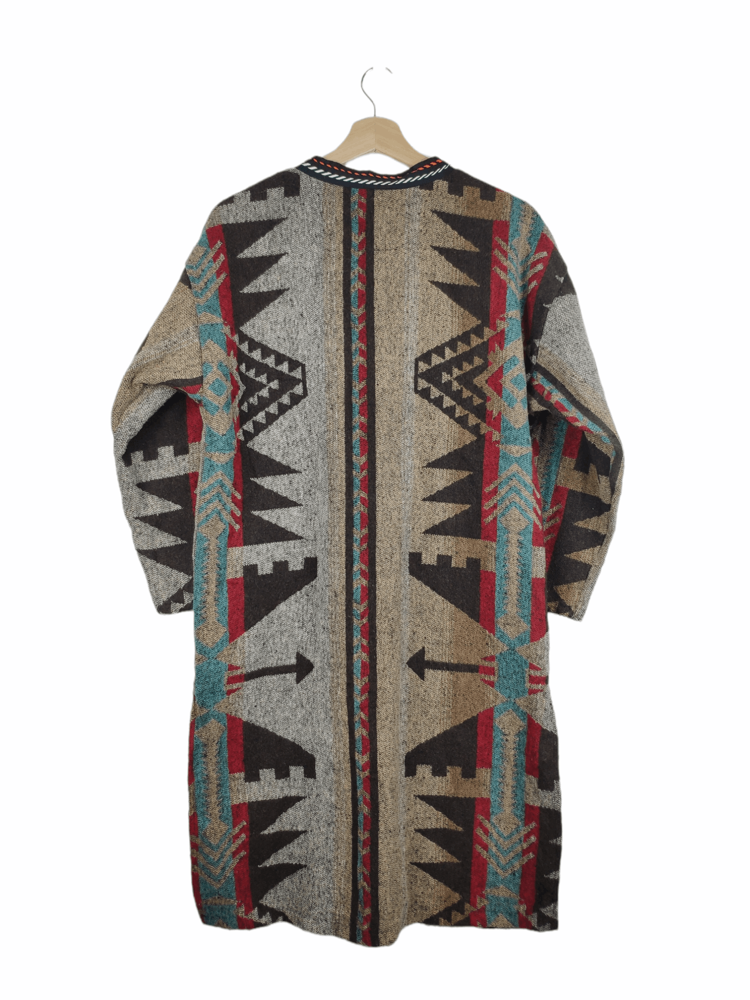 Other Vintage Wool Knit Cardigan Tribal Sweater Style Size M / US 6-8 / IT 42-44 - 7 Thumbnail