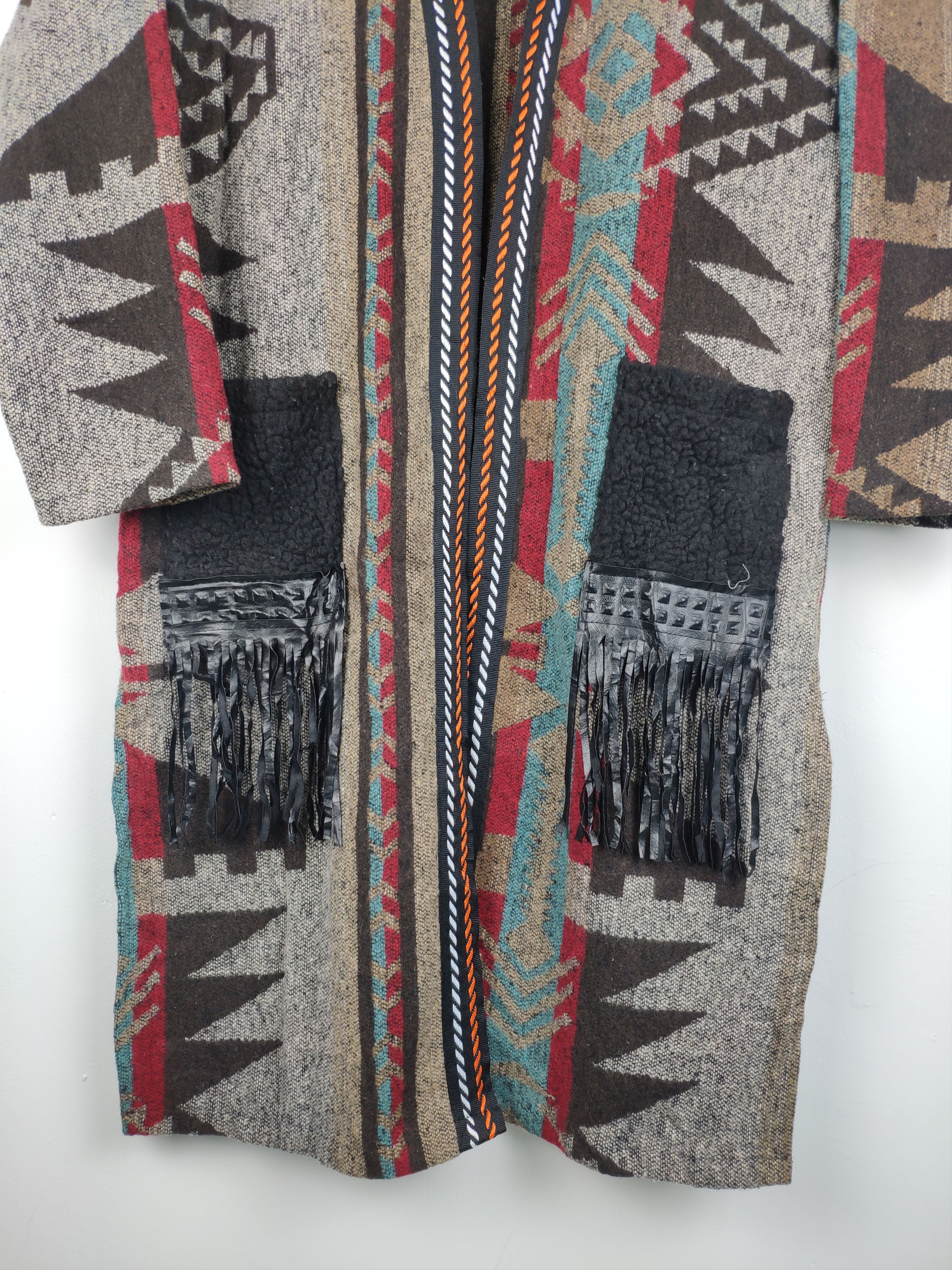 Other Vintage Wool Knit Cardigan Tribal Sweater Style Size M / US 6-8 / IT 42-44 - 5 Thumbnail