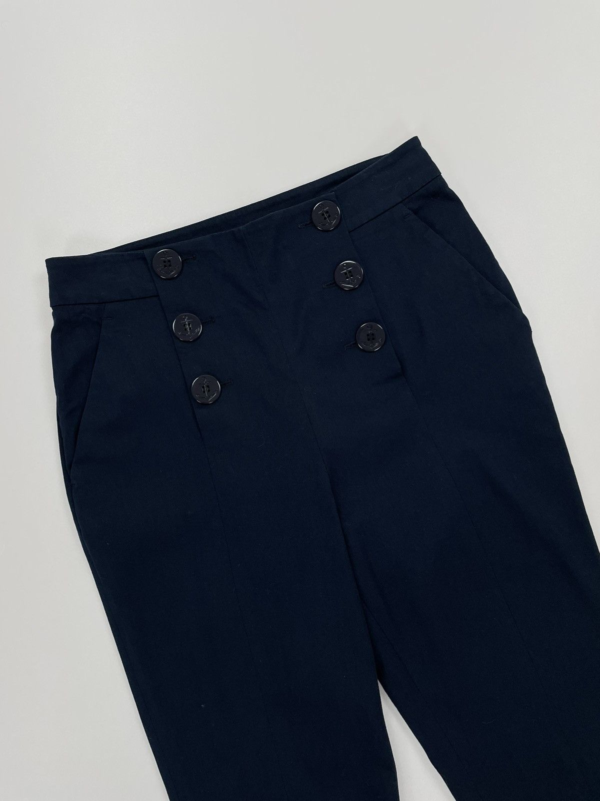 RED Valentino RED VALENTINO WOMENS BLUE cotton dress pants size 40 Size 27" / US 4 / IT 40 - 13 Thumbnail