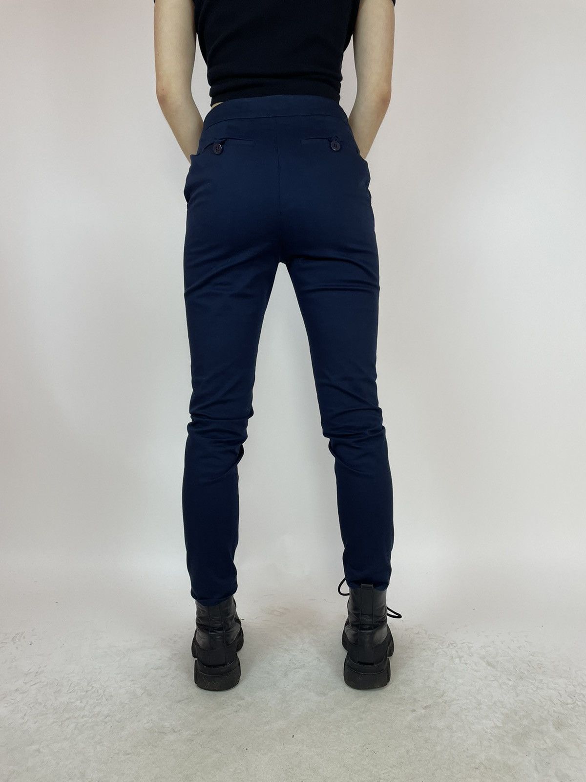 RED Valentino RED VALENTINO WOMENS BLUE cotton dress pants size 40 Size 27" / US 4 / IT 40 - 3 Thumbnail