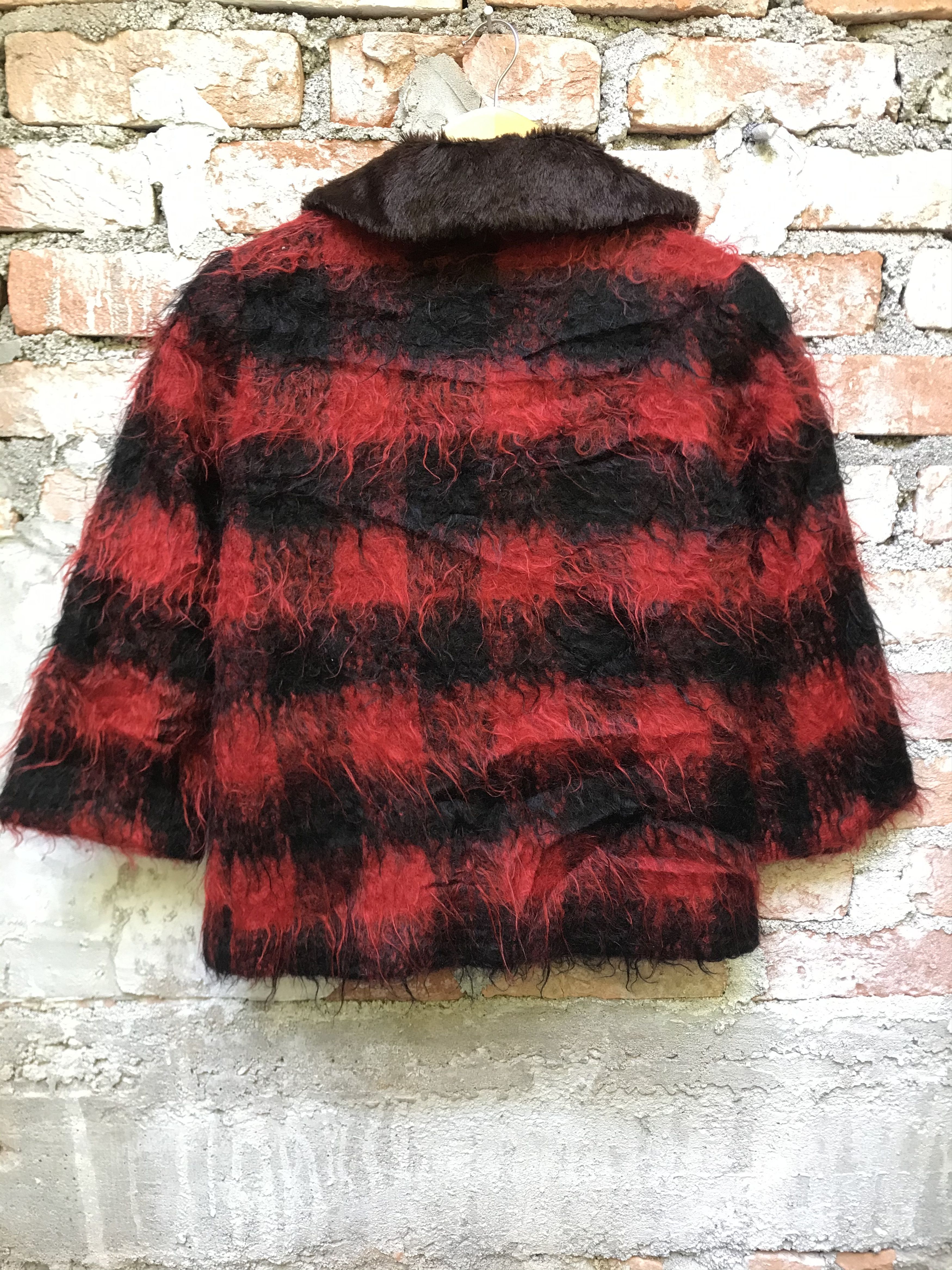 Vintage Mohair Tartan Punk Grunge Kurt Cobain Style Jacket