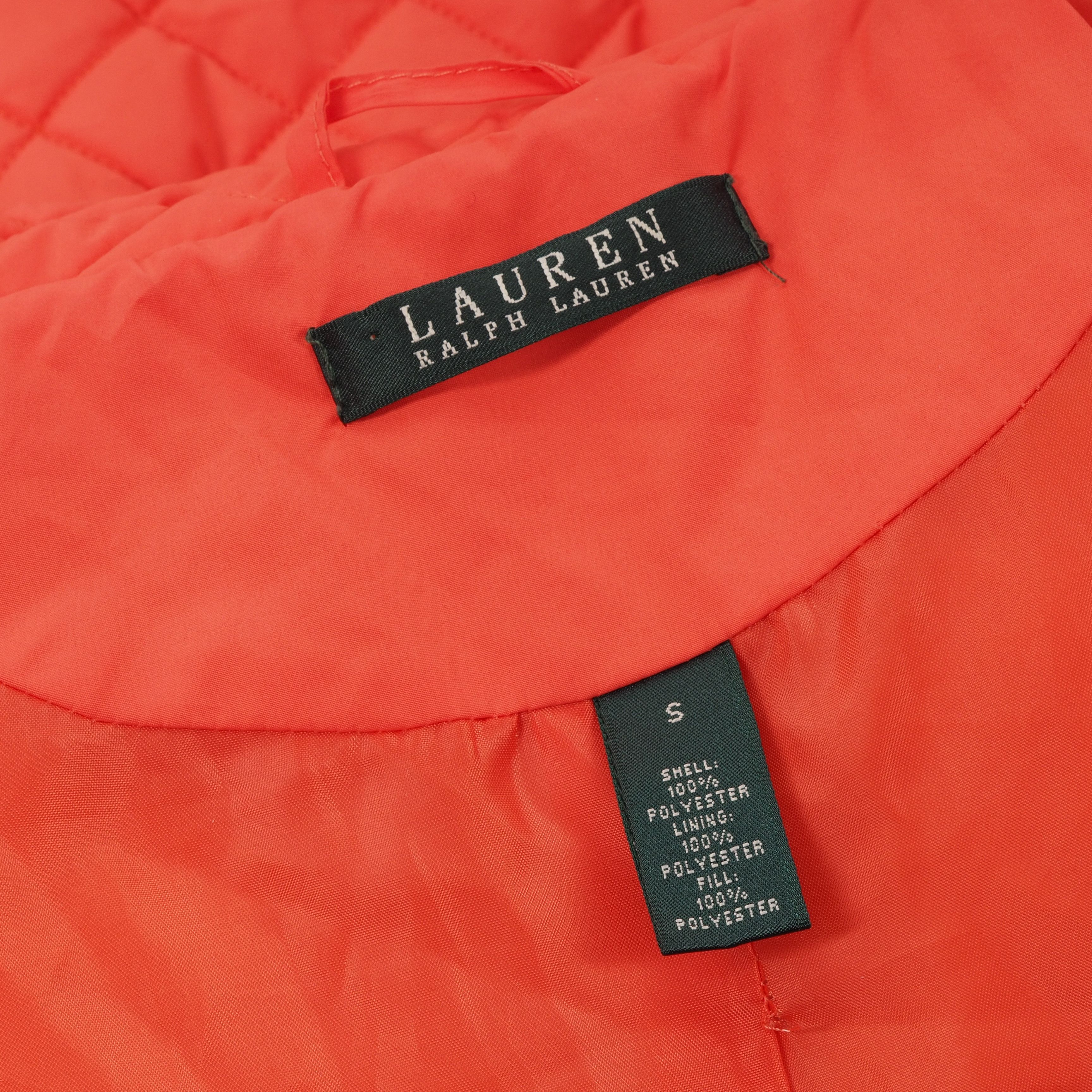 Lauren Ralph Lauren × Ralph Lauren Ralph Lauren Vintage Women's Coral Red Quilted Jacket Coat Size S / US 4 / IT 40 - 5 Thumbnail